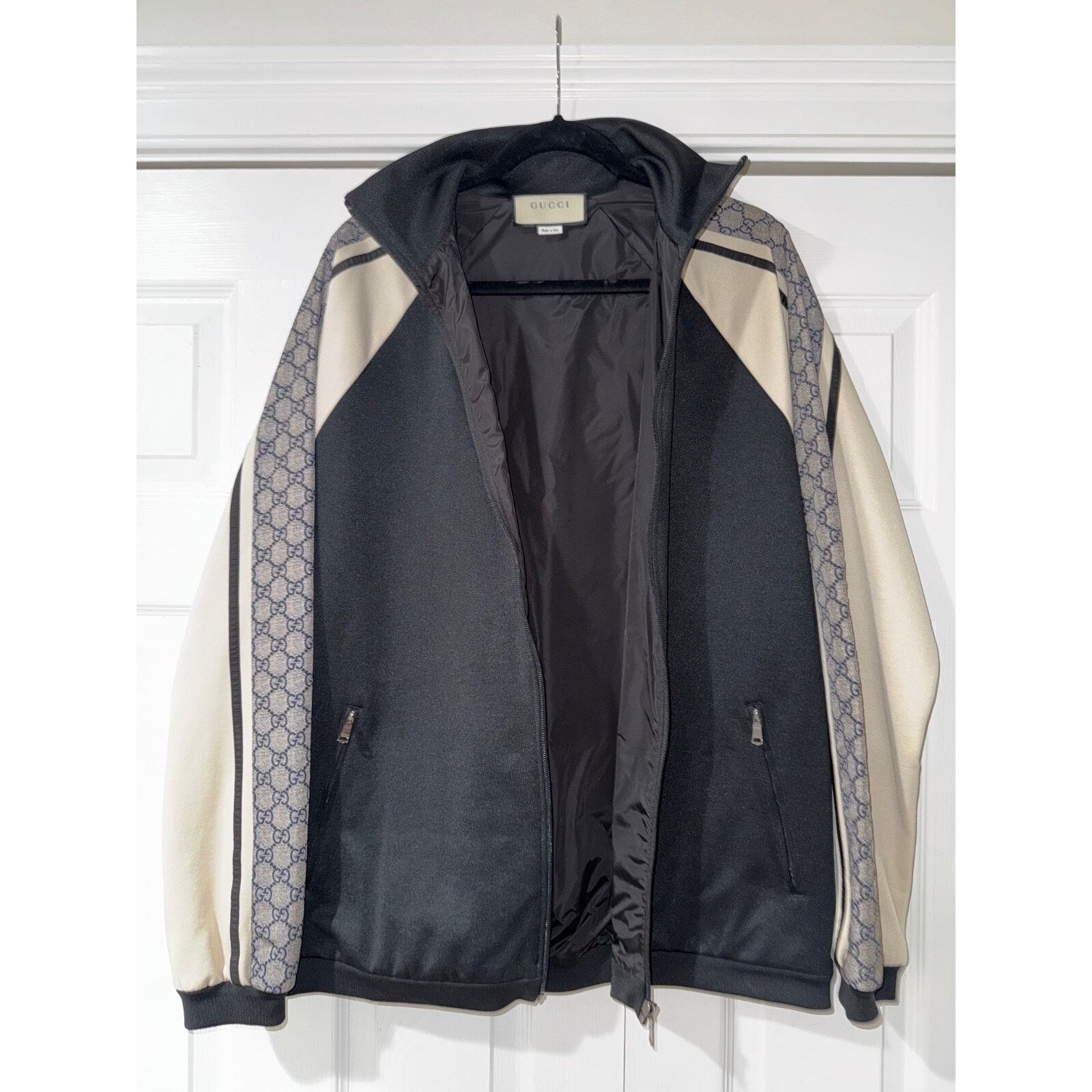 Gucci Gucci Black Oversized Technical Jersey Bomber Track Jacket S Size US S / EU 44-46 / 1 - 4 Thumbnail