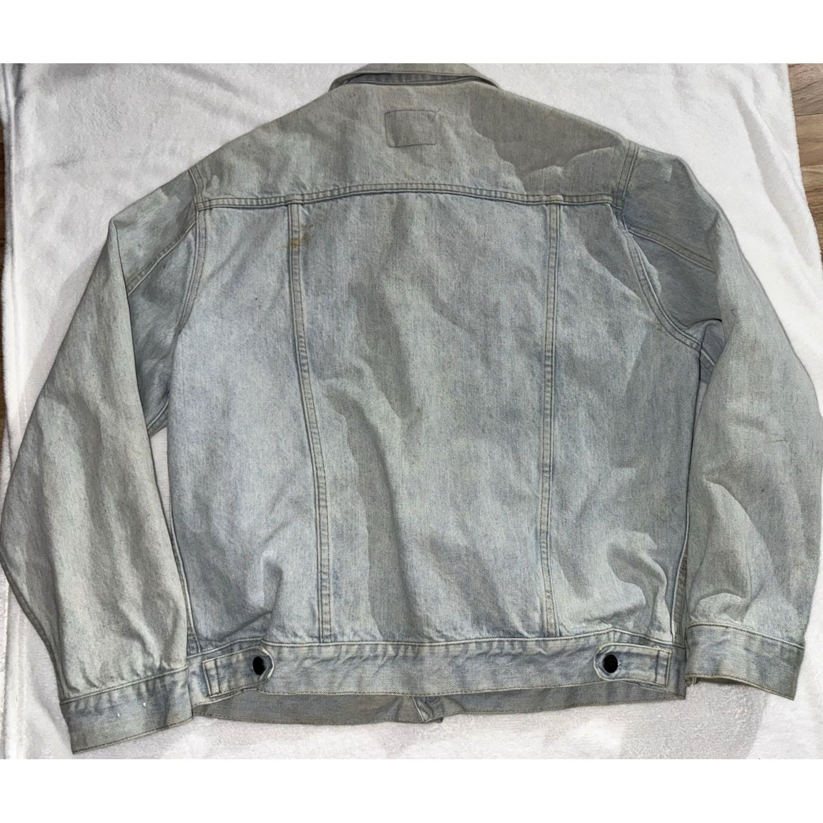 Gap Vintage GAP Denim Jacket Mens Large Blue Trucker Grunge Size US 33 - 5 Thumbnail