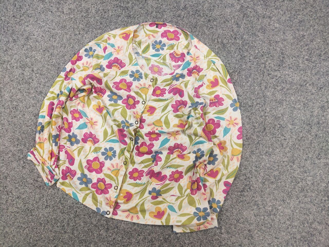 Gudrun Sjoden Gudrun Sjödén German Long Sleeve Snaps Down Floral Print Size M / US 6-8 / IT 42-44 - 4 Thumbnail