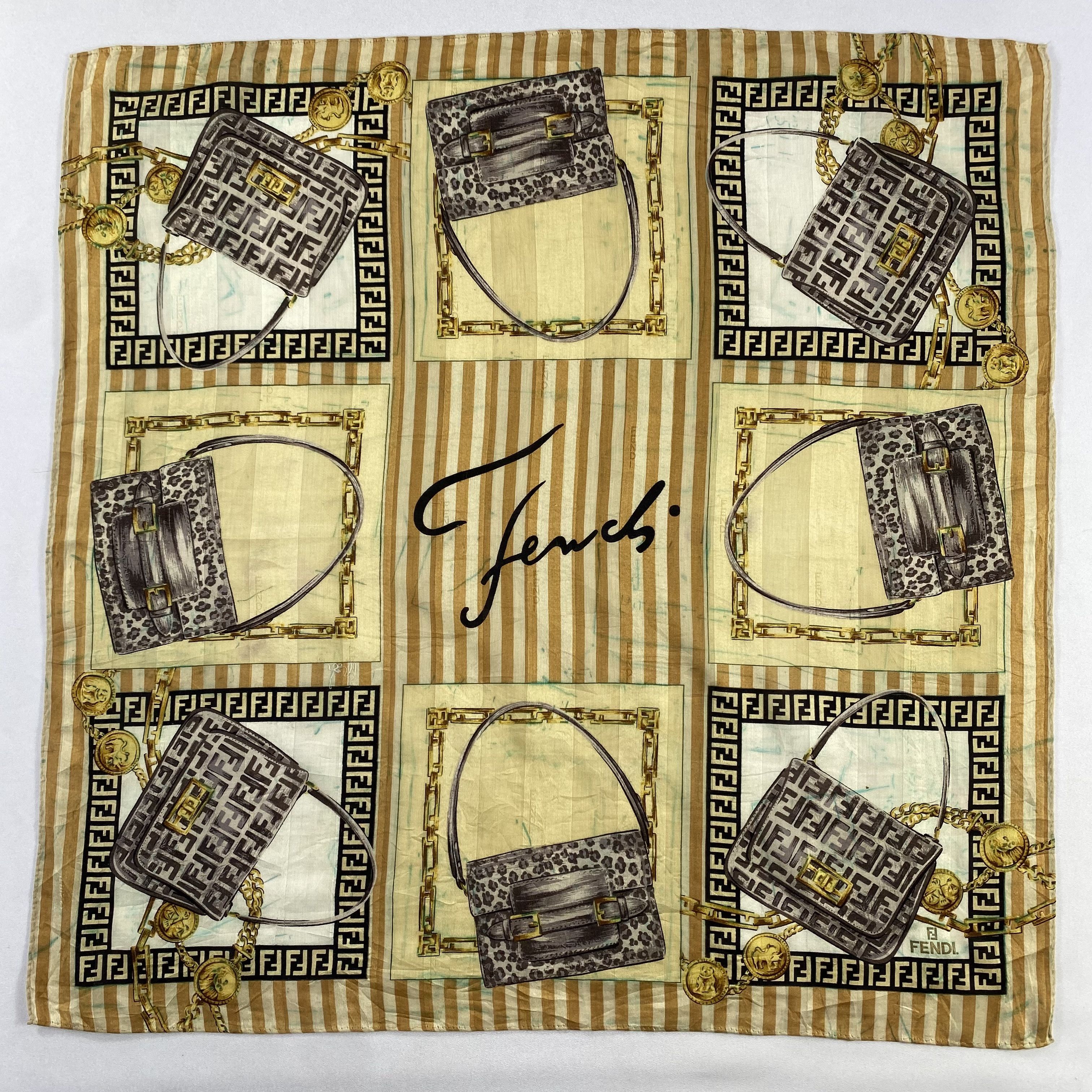 Vintage Fendi Handkerchief / Neckerchief / Bandana-P1883 Size ONE SIZE - 1 Thumbnail