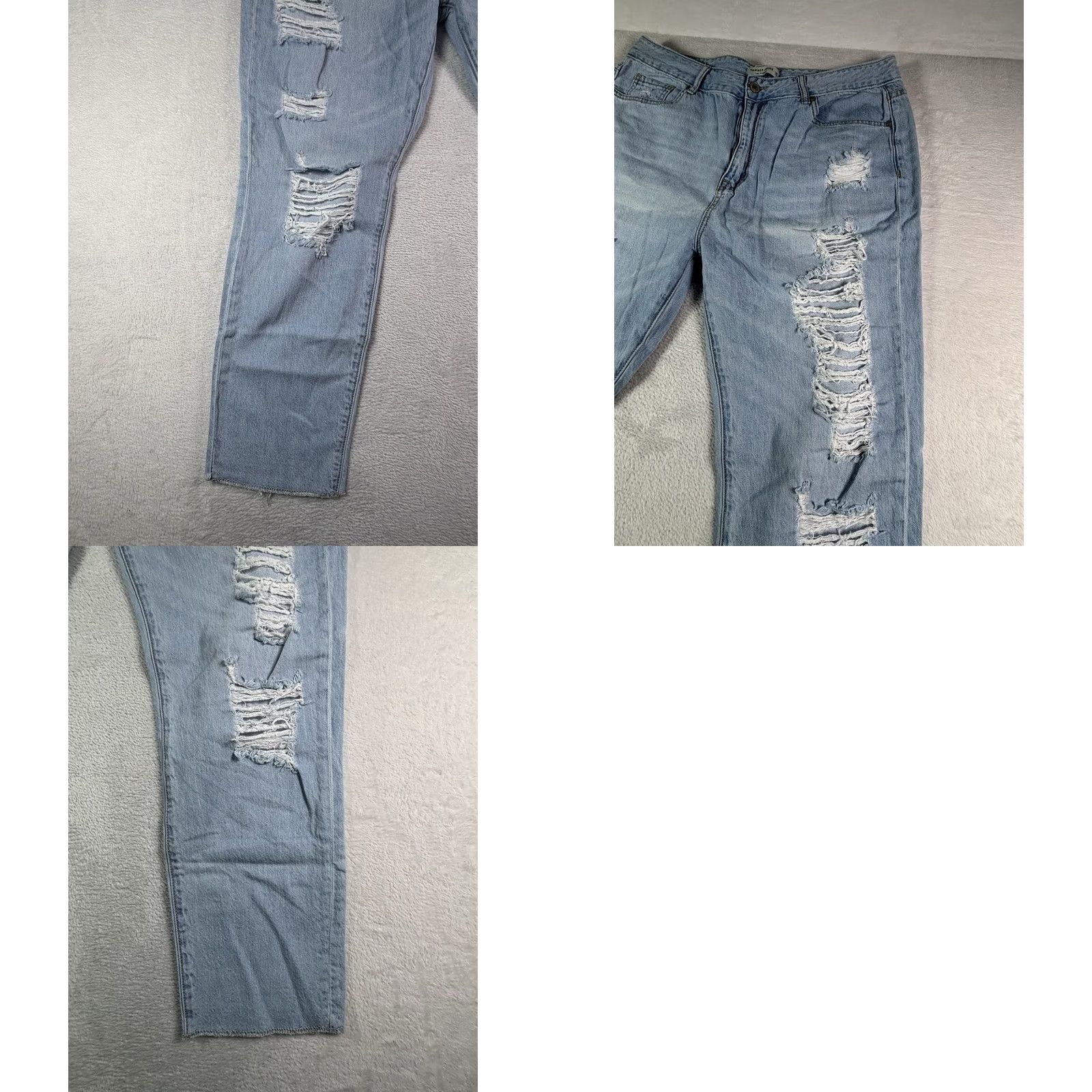 Denime Hammer Jeans Women's High-Rise 15 Light Wash Denim 27in Inseam 5-Pocket Blue Cotton Blend 80s Vintage Style Regular Fit Jeans Size 36" / US 14 / IT 50 - 10 Thumbnail