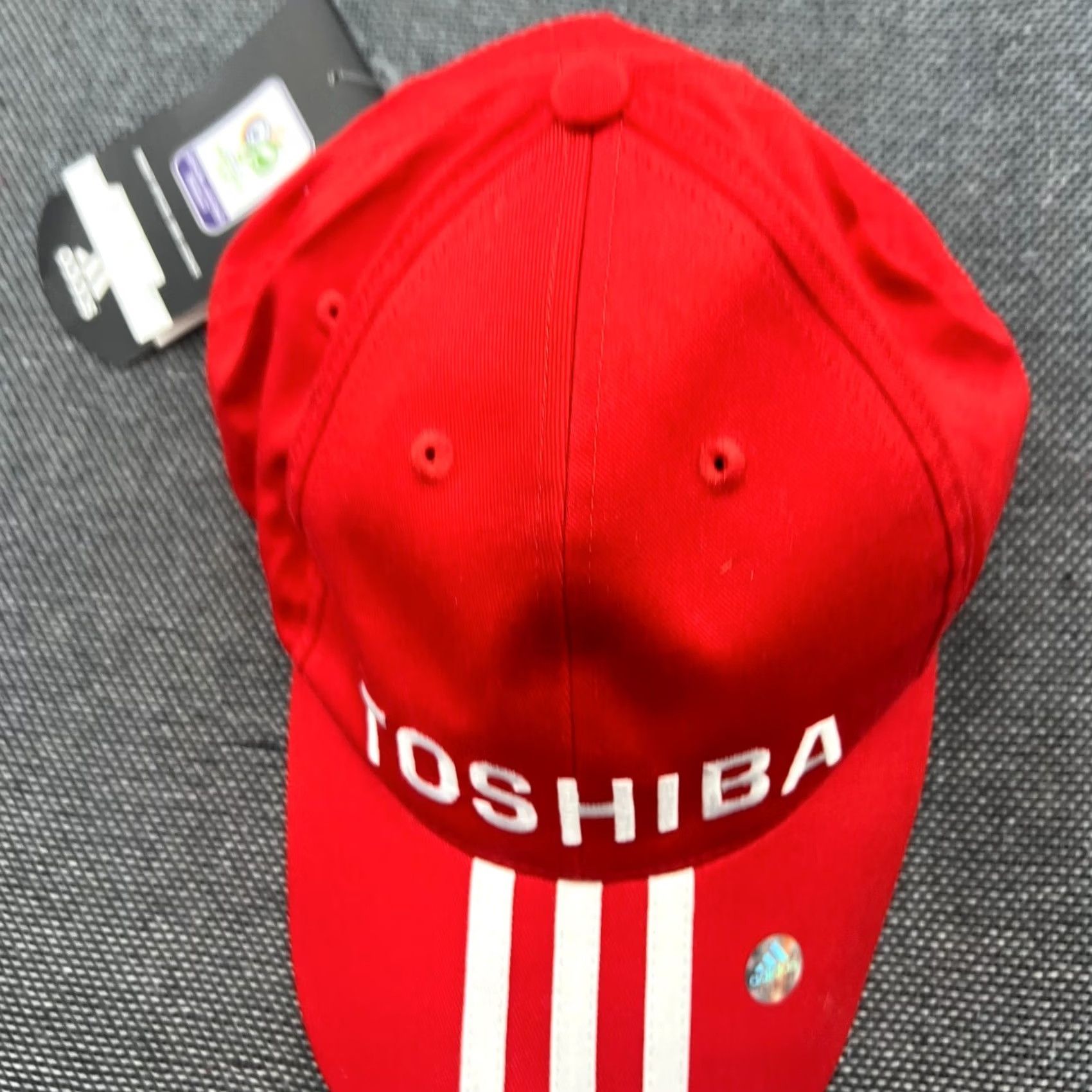 Adidas Adidas Red Baseball Cap FIFA World Cup Germany 2006 Big Logo TOSHIBA Vintage Style Unisex Adults One Size Size ONE SIZE - 4 Thumbnail