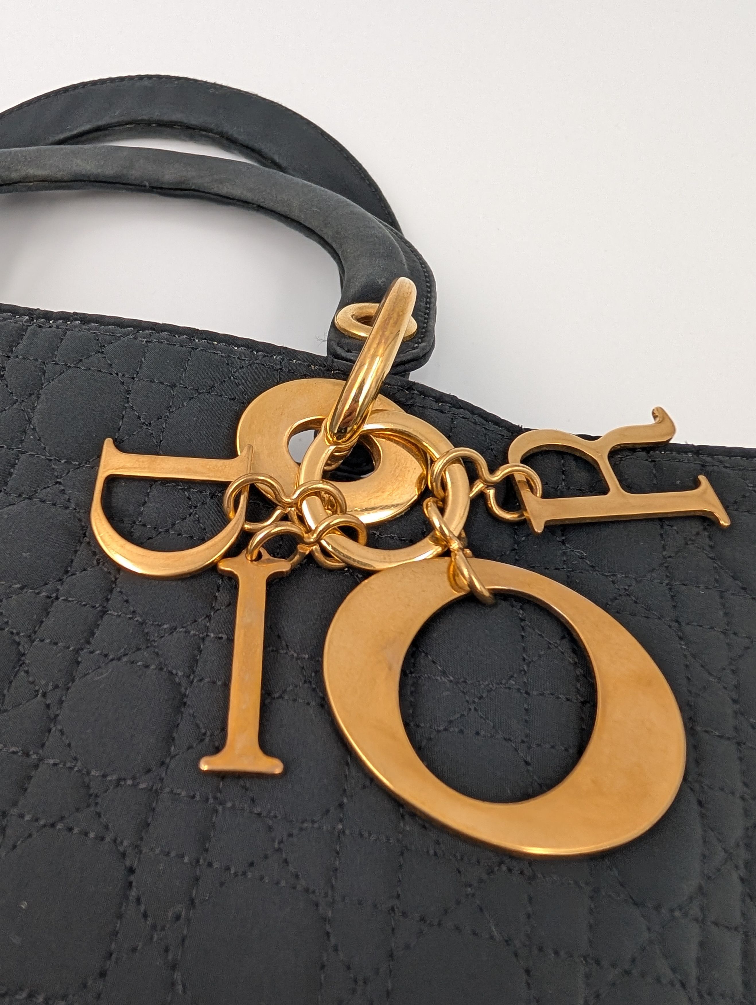 Dior Black Lady Dior Cloth Bag Size ONE SIZE - 7 Thumbnail