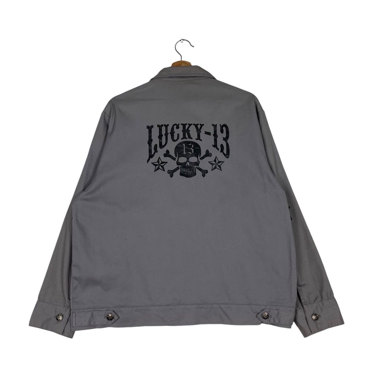 Vintage LUCKY 13 Crossbones Skull Logo Jacket #1269-C57 Size US M / EU 48-50 / 2 - 1 Thumbnail