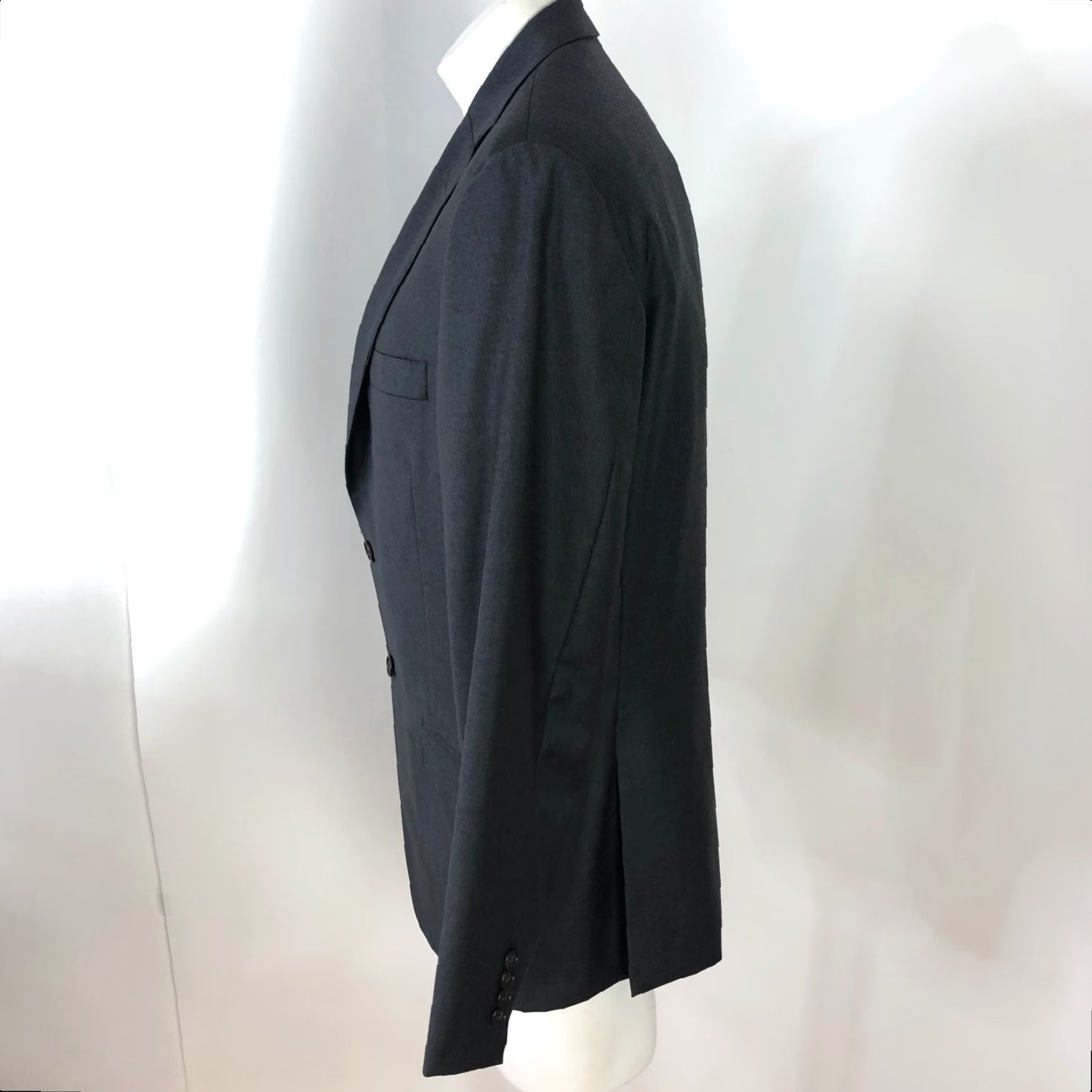 Vintage Hickey Freeman Blazer Sport Coat Jacket 40 Wool Gray Notch Single-Breasted 2-Button Loro Piana Ing. Loro Piana Mens Button Shirt? Size 40R - 2 Thumbnail