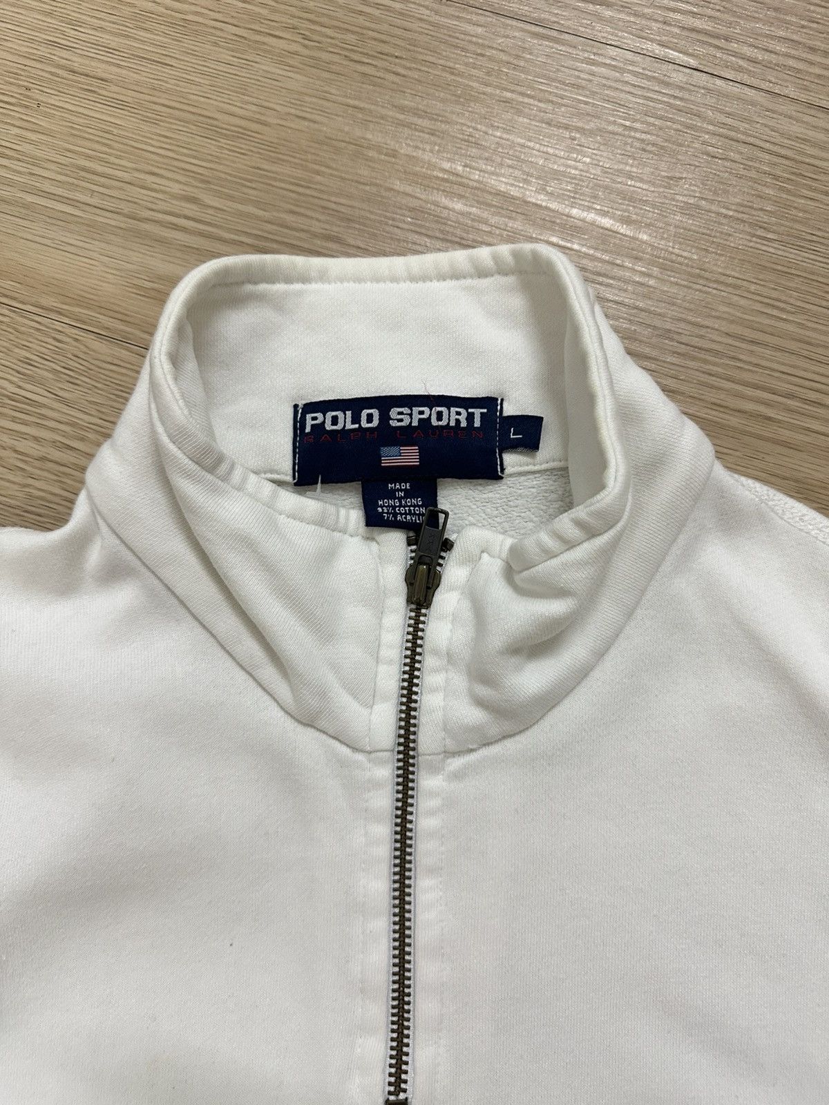 Polo Ralph Lauren × Vintage Vintage 90s Polo Sport Ralph Lauren USA Flag Half Zipper Size US L / EU 52-54 / 3 - 5 Thumbnail