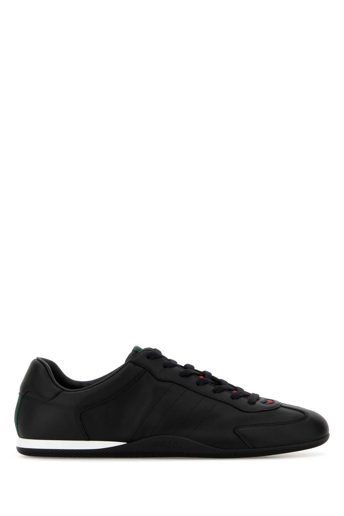 Gucci Black Leather Gucci Shift Sneakers Size US 12 / EU 45 - 1 Thumbnail
