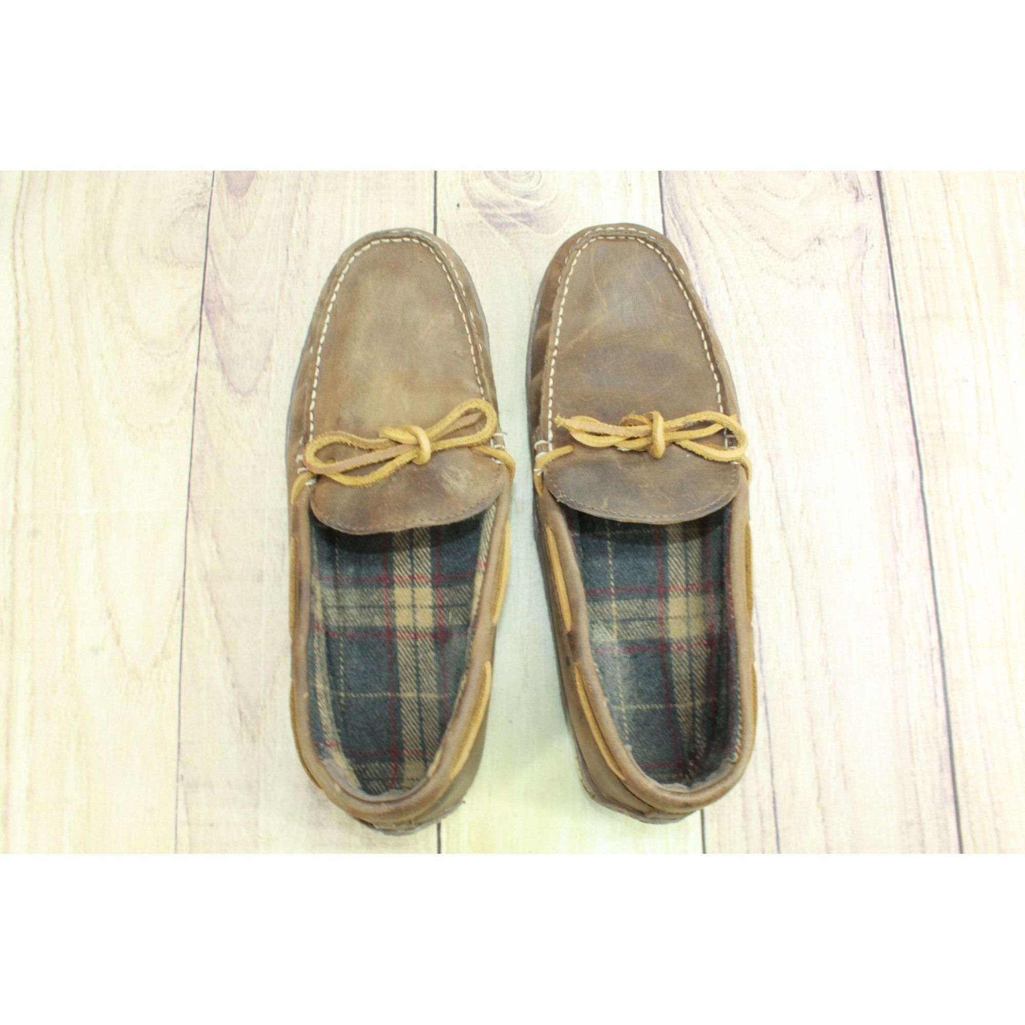 L.L. Bean × Leather LL Bean Flannel-Lined Flexible Crepe Handsewn Slippers Size US 10 / EU 43 - 7 Thumbnail