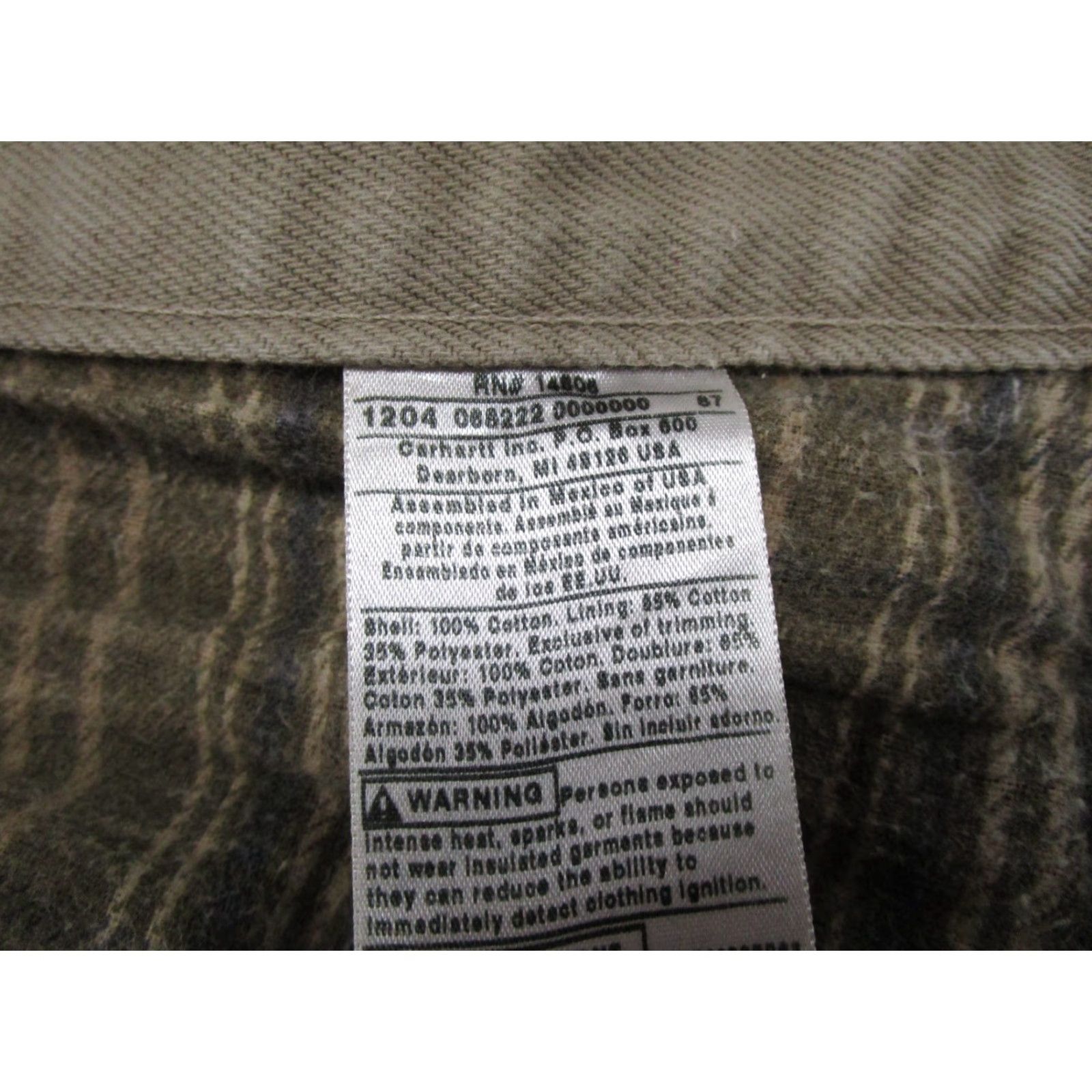 Carhartt Men's Vintage Carhartt B162 Flannel Lined Straight Leg Tan Jeans Sz 48x32 Size US 32 / EU 48 - 6 Thumbnail