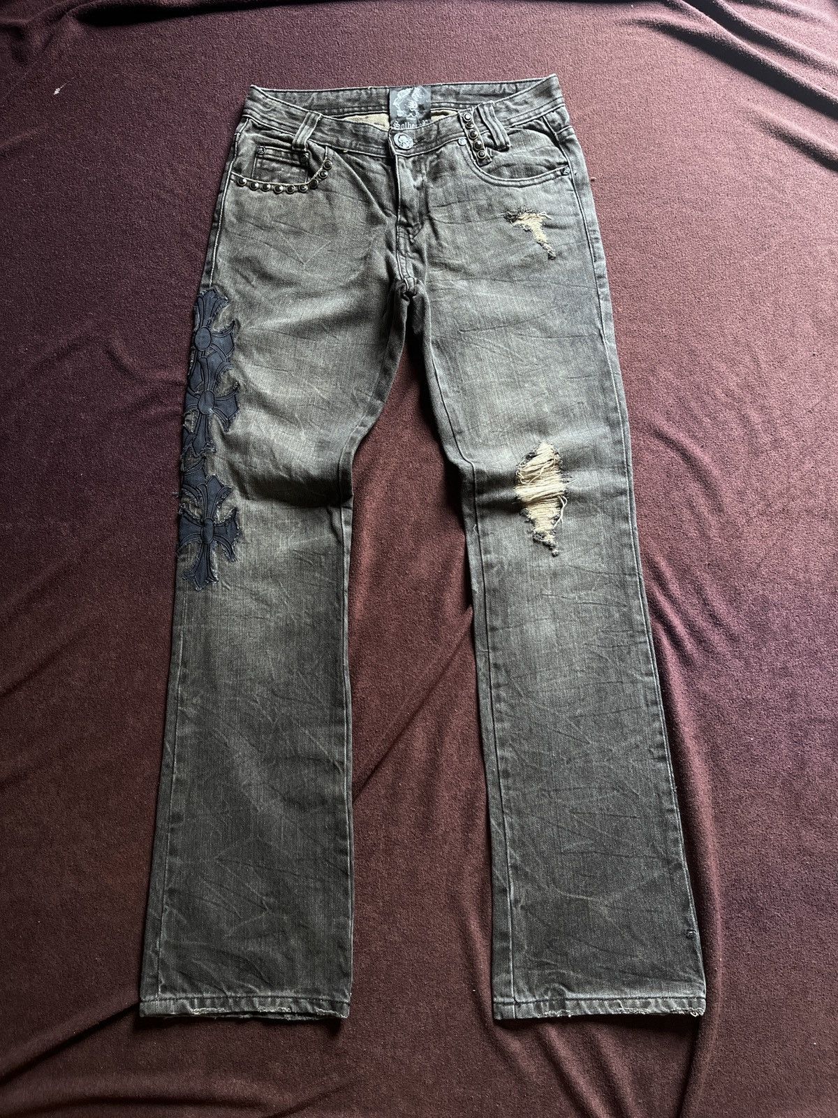 Other SOLBERRY PANTS Distressed punk grunge y2k Size US 29 - 1 Thumbnail