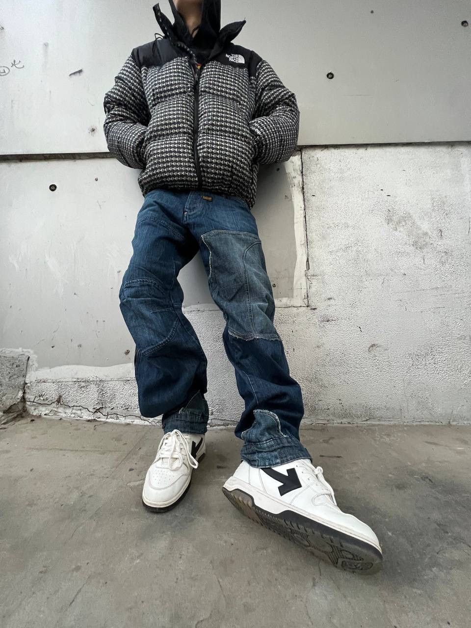 G-Star × Vintage Vintage G Star Raw jeans blue denim double knee patchwork Size US 34 / EU 50 - 2 Thumbnail