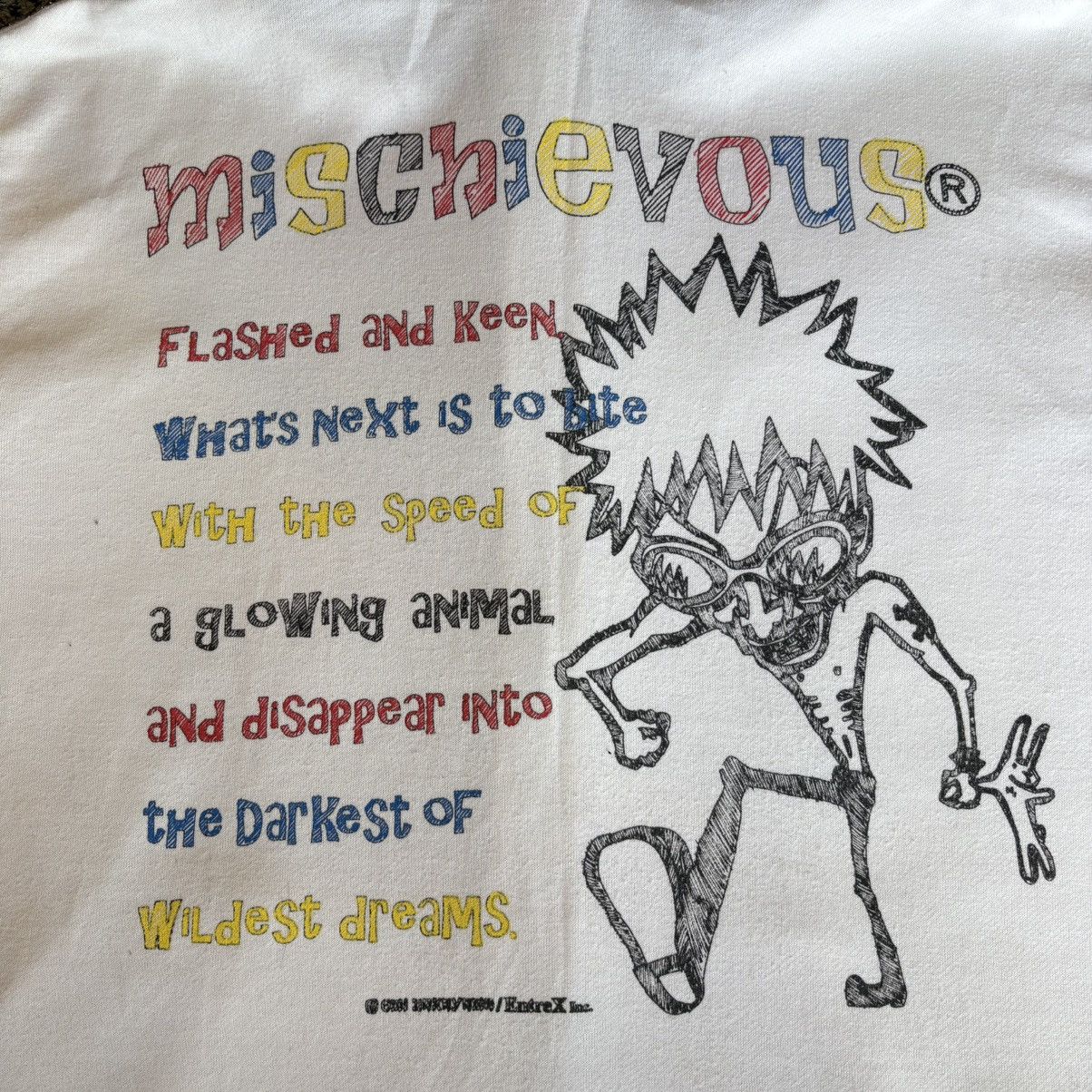 Japanese Brand Mischievous White Graphic Print Sweaters Size US L / EU 52-54 / 3 - 4 Thumbnail