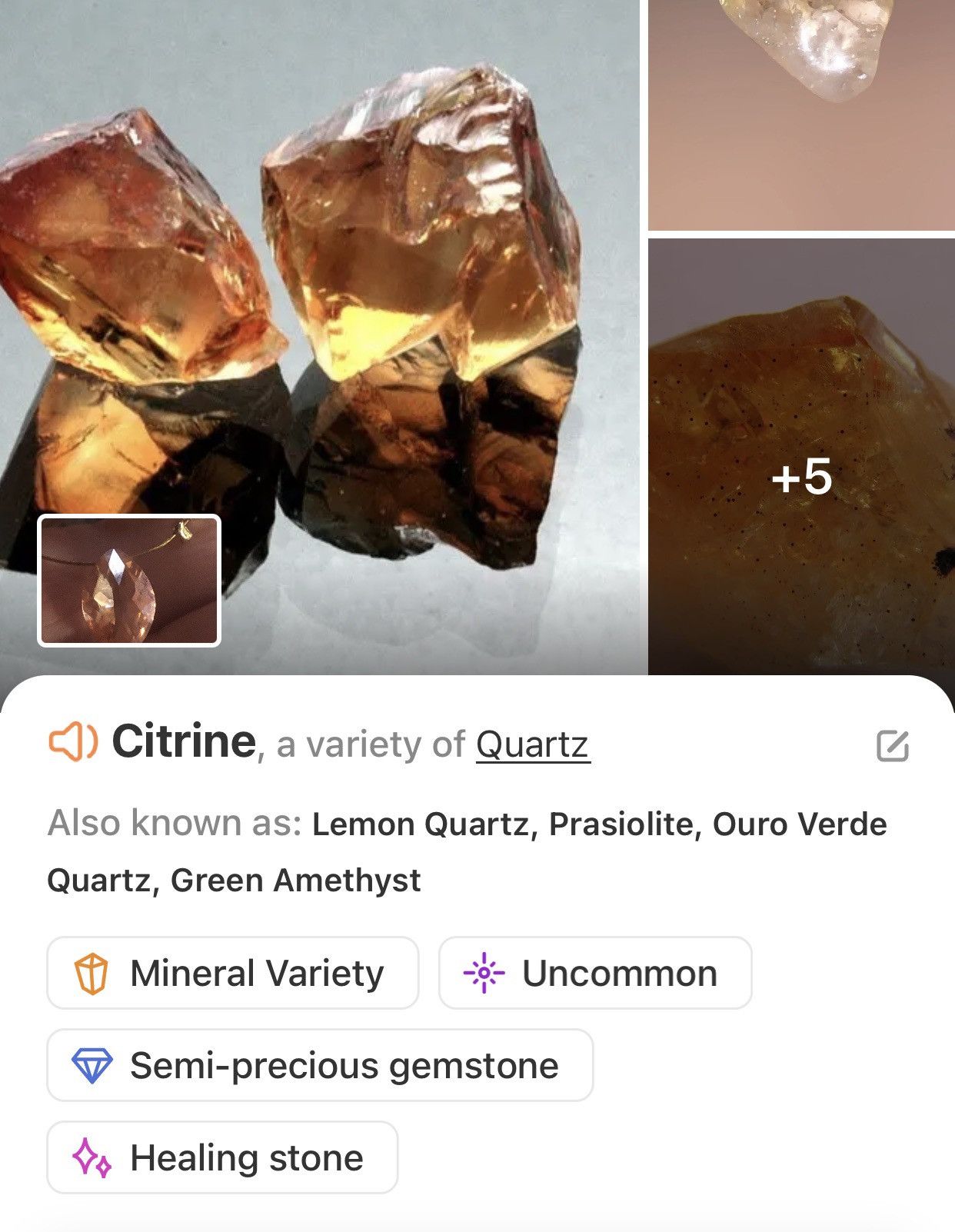 Handmade Handcrafted elegant layered wired citrine crystal necklace Size ONE SIZE - 8 Thumbnail