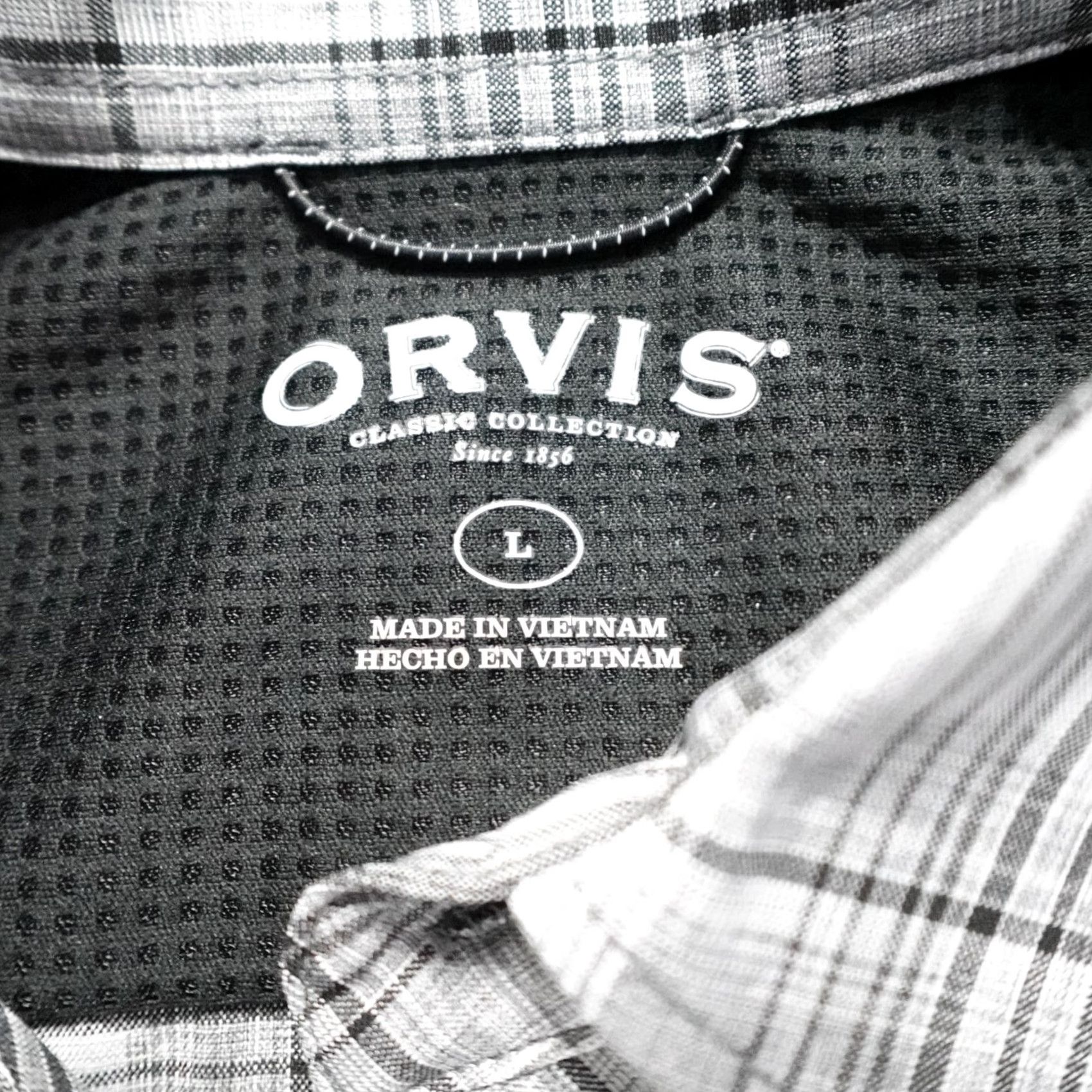 Orvis Orvis Mens Shirt Large Gray Plaid Performance Outdoors Shirt Button-Up Short Sleeve Gray Plaid Mens Home Outdoor Fish Career Mens Size US L / EU 52-54 / 3 - 4 Thumbnail