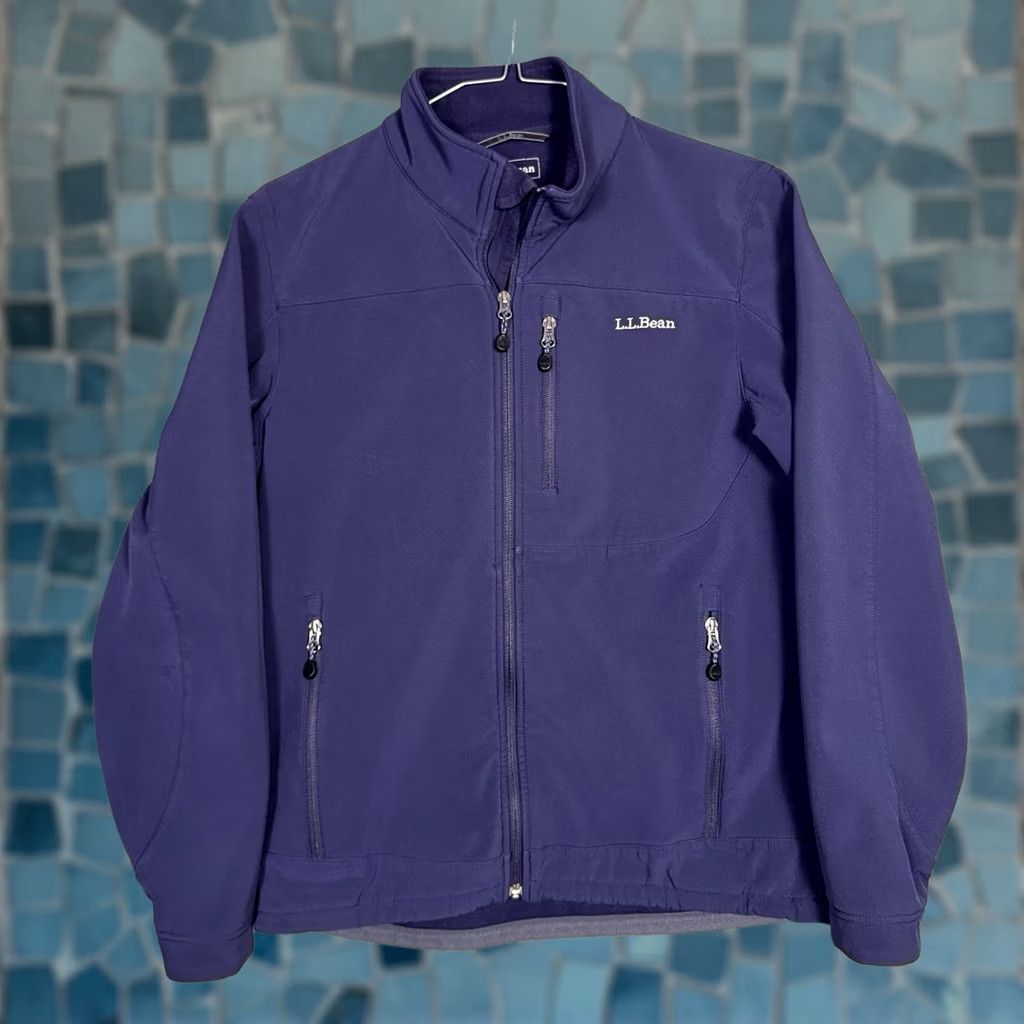 Vintage L.L. Bean Jacket Mens S Full Zip Soft Shell Outdoor Hiking Tech Camping OHHR8 Blue Wall Street Logo Zipper Windbreaker Mid-Length Casual Travel Mens Size US S / EU 44-46 / 1 - 1 Thumbnail