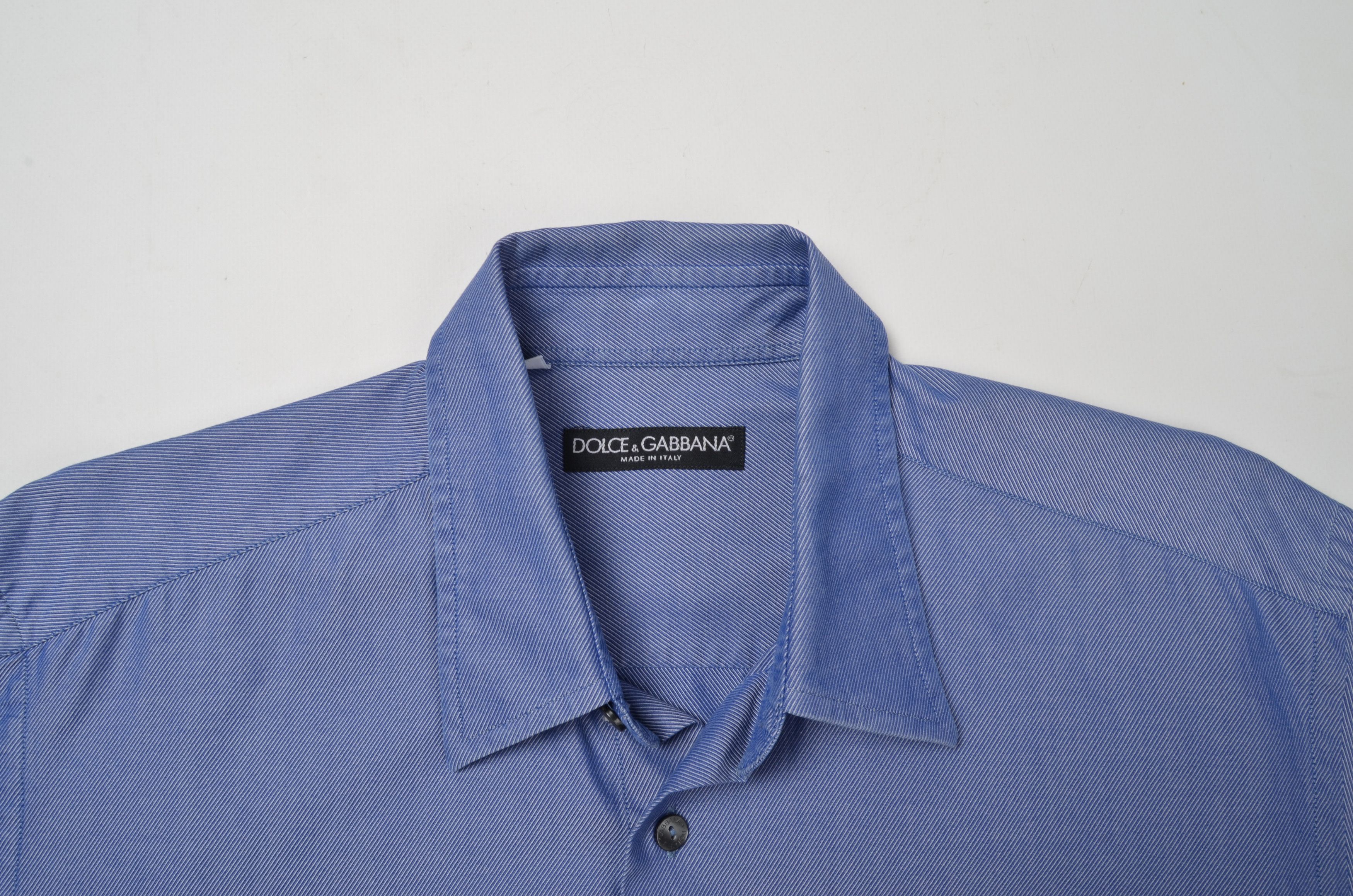 Designer × Dolce & Gabbana × Vintage Dolce Gabbana Vintage Dress Blue Shirt 39 15,5 1/2 Size US L / EU 52-54 / 3 - 12 Thumbnail