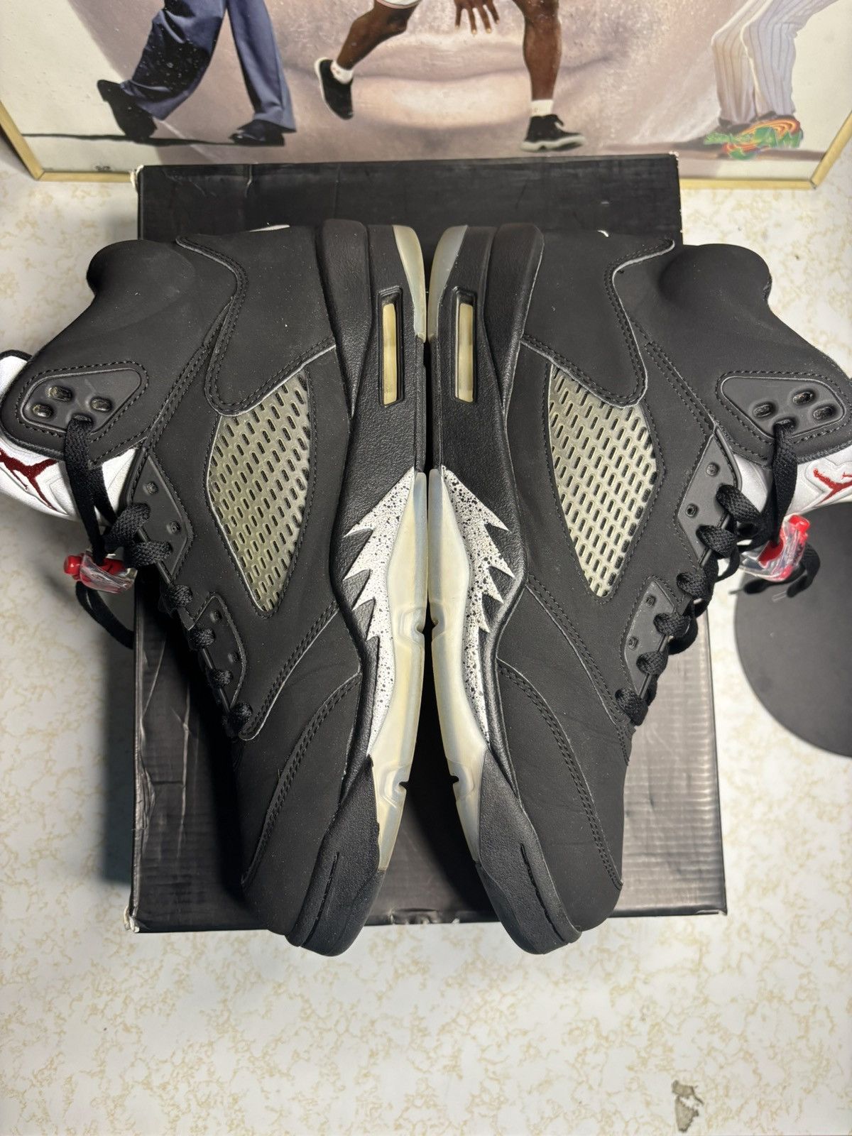 Jordan Brand Jordan Retro 5 “Black Metallic” Size US 10.5 / EU 43-44 - 4 Thumbnail