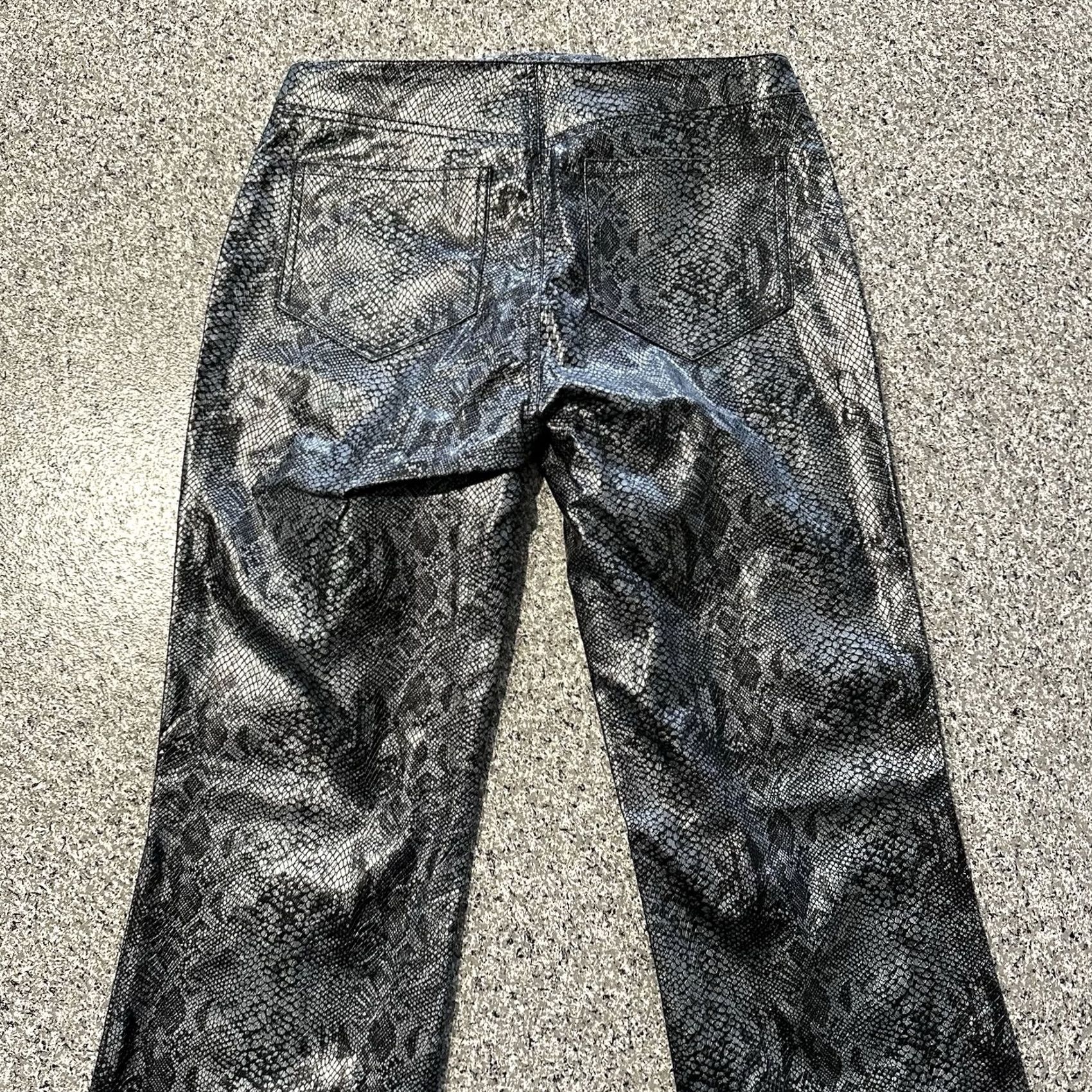Vintage VINTAGE Paris Blues Pants Womens 7 29x30 Faux Leather Snakeskin Flare Mid Rise Pants Womens Gray 90s Style Womens Size 30" / US 8 / IT 44 - 6 Thumbnail