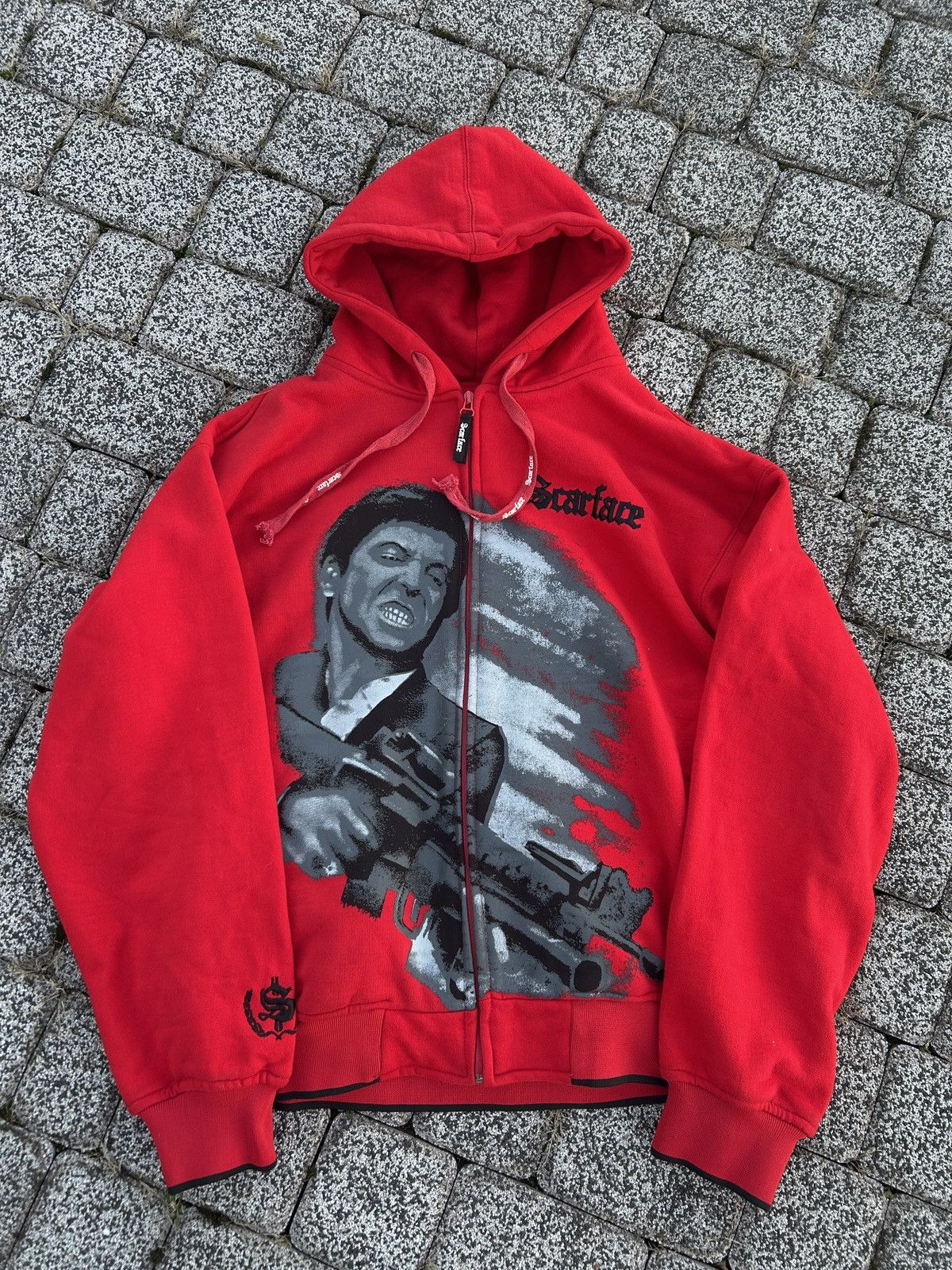 SCARFACE Tony Montana 1983 Vintage Hoodie Zip Rare 80s 90s