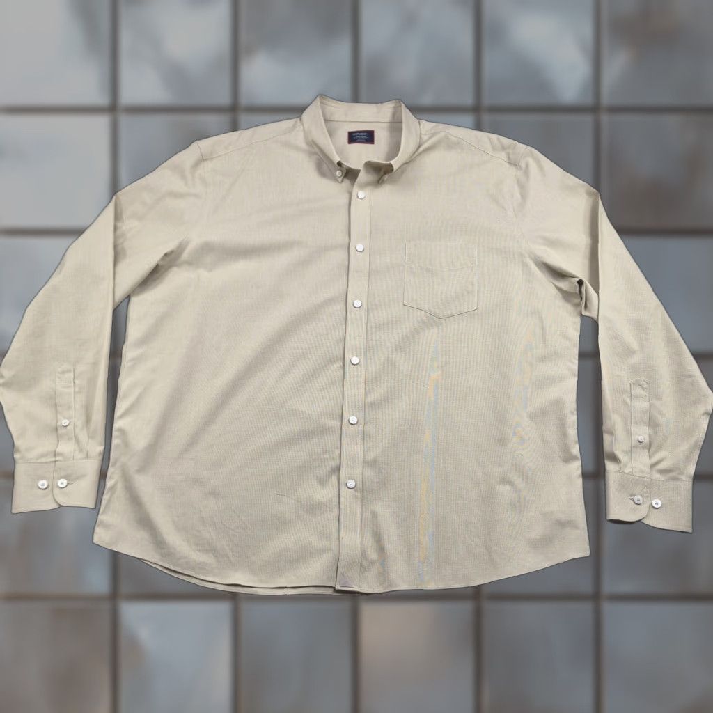 UNTUCKit UNTUCKit Button Up Shirt Mens 3XL Beige Check Long Sleeve Wrinkle Free Size US XXL / EU 58 / 5 - 1 Thumbnail
