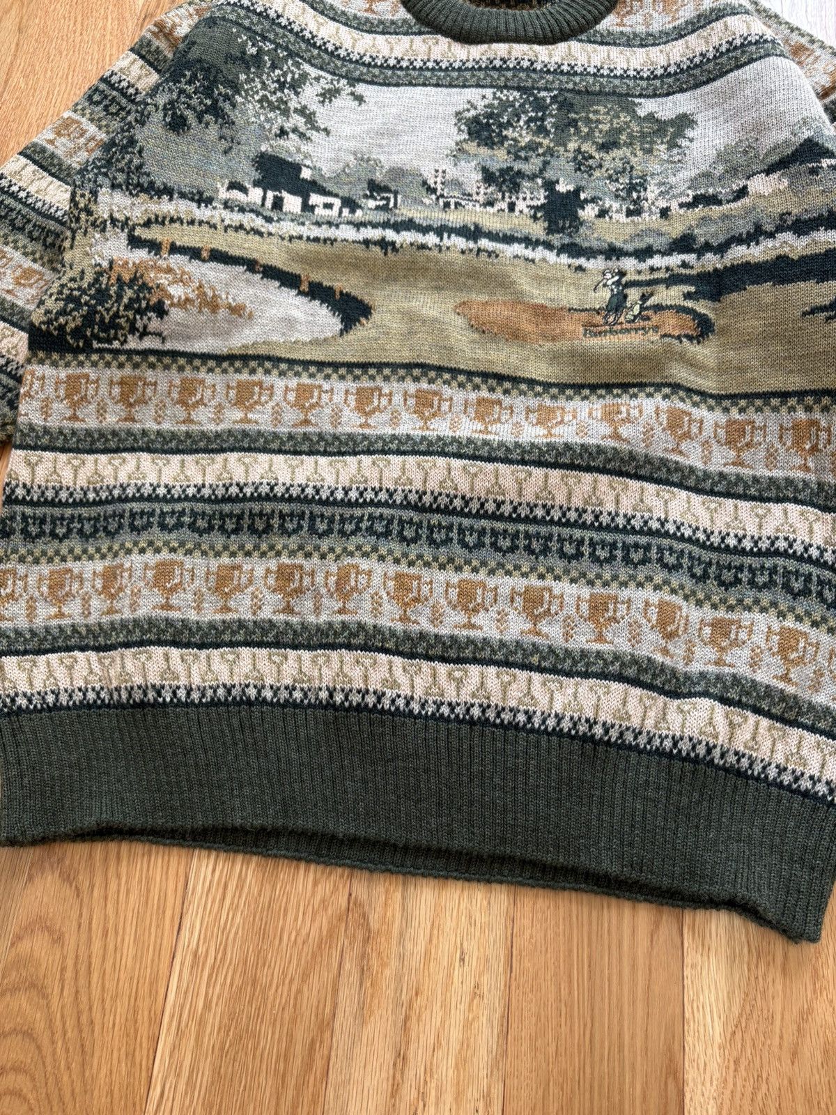 Burberry Burberry Vintage 90s Golf Logo Knit Wool Sweater 40 Medium Size US M / EU 48-50 / 2 - 11 Thumbnail