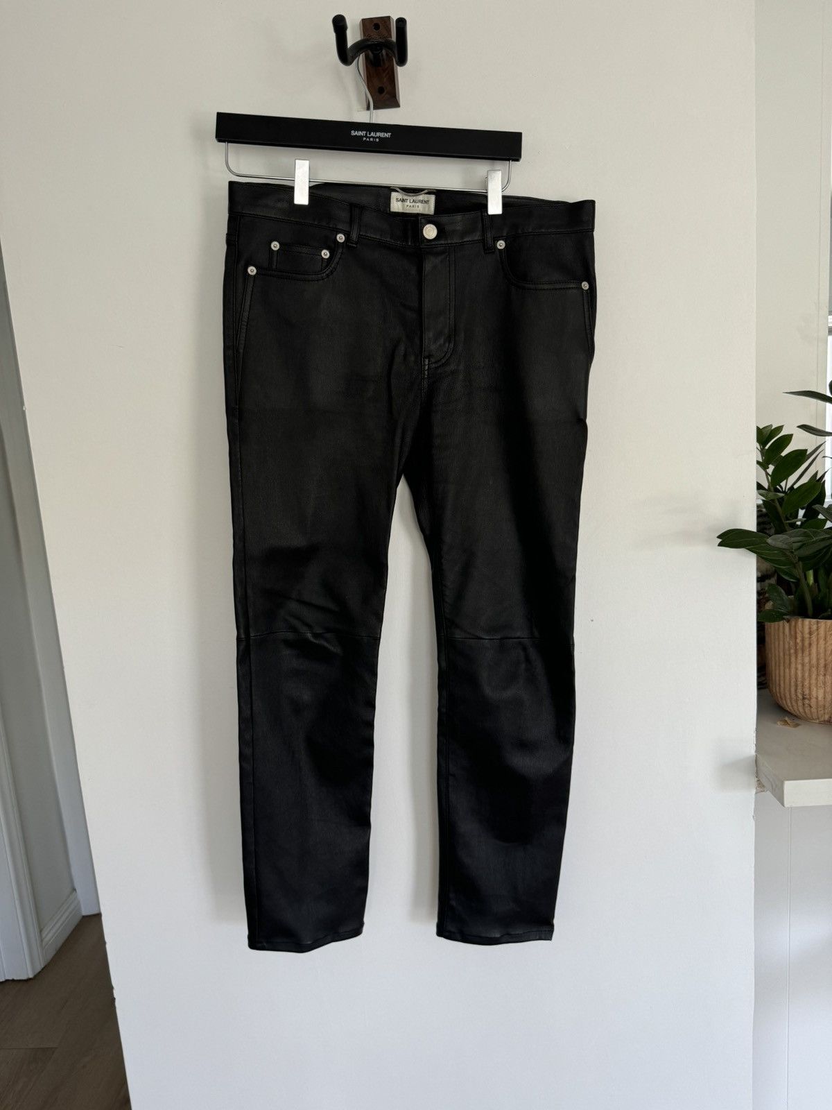 Saint Laurent Paris Lamb Leather Pants Size US 34 / EU 50 - 1 Thumbnail