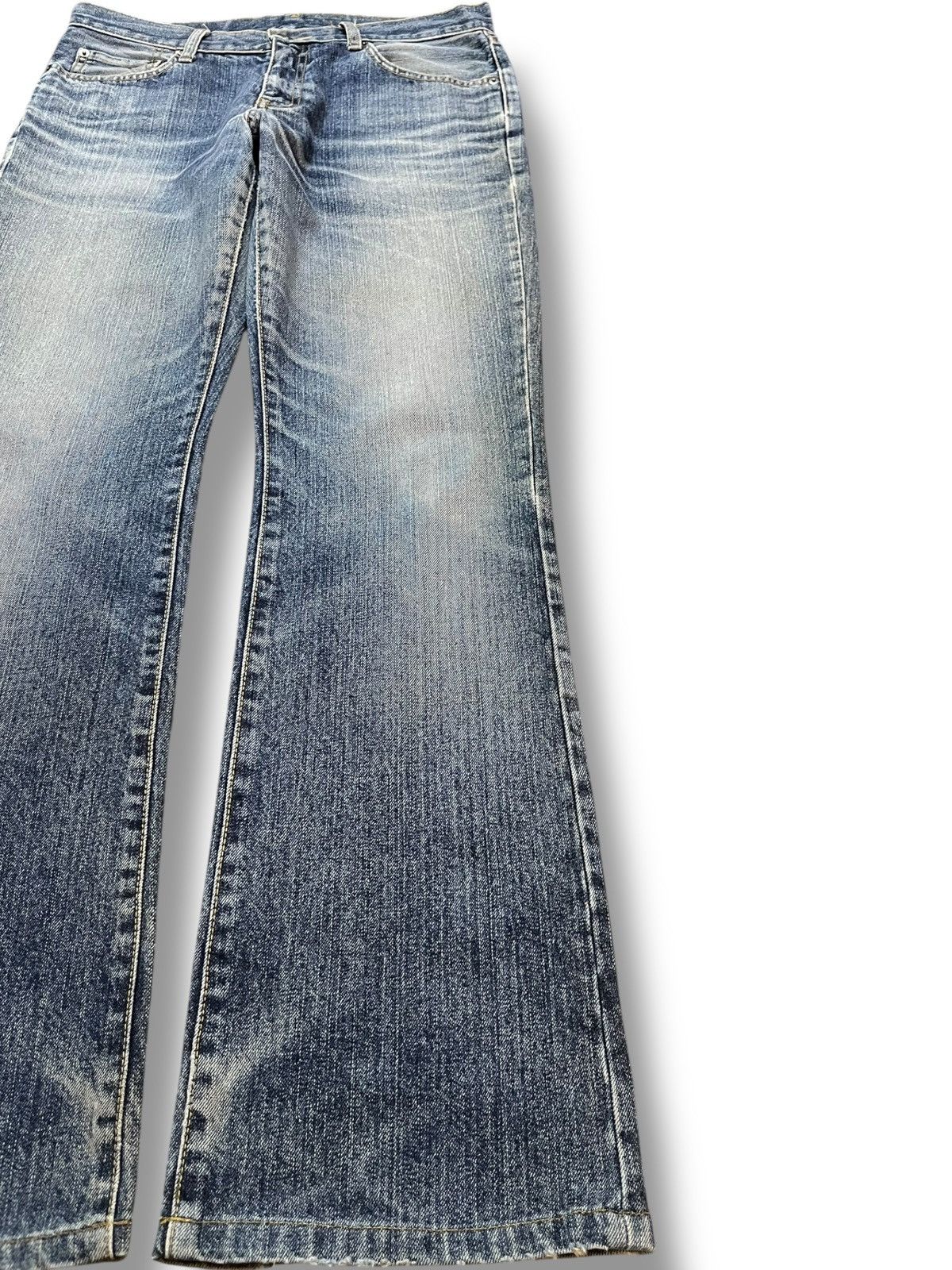 Uniqlo Vintage Uniqlo Flare Bell Bottom Blue Wash Denim Size US 32 / EU 48 - 4 Thumbnail
