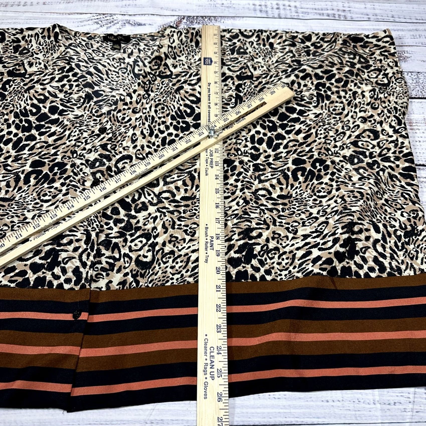 Melissa Melissa Paige Women's Brown Leopard Print Relaxed Shirt Top Blouse Sz S/M Size S / US 4 / IT 40 - 2 Thumbnail