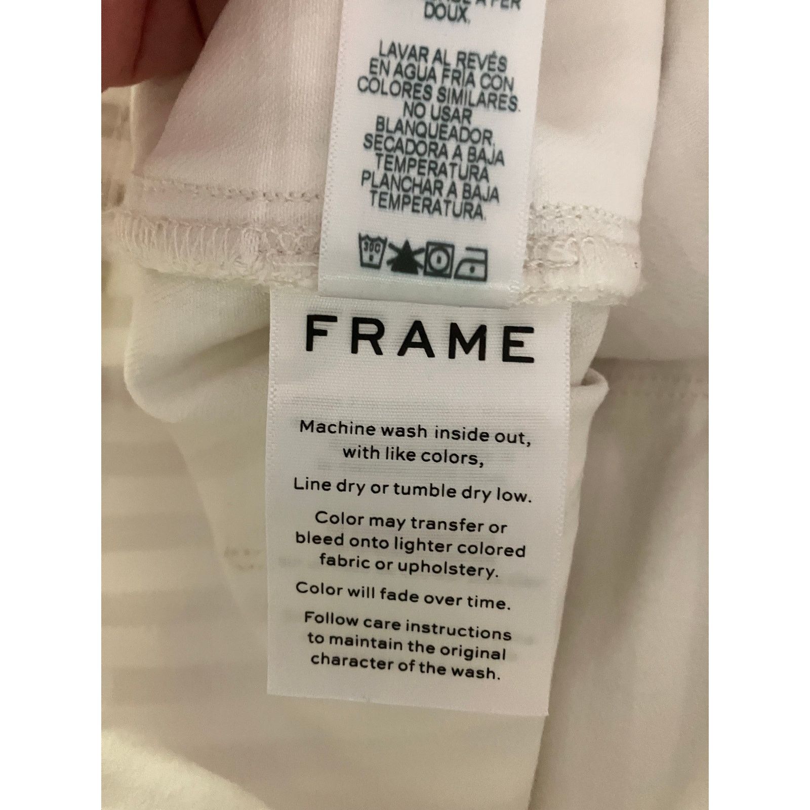 Frame FRAME Striped Le Bardot Crop Flare Raw Edge Denim Pant-sz 33 Size 33" - 12 Thumbnail