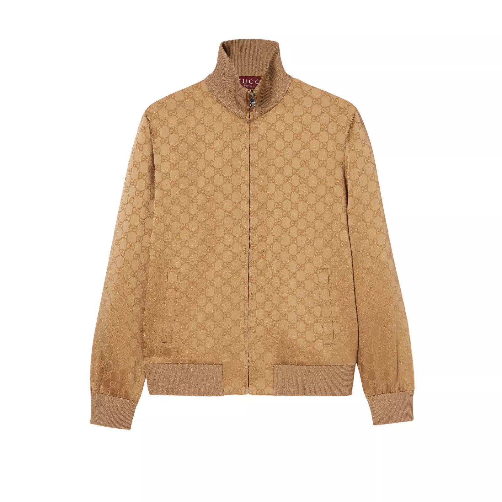 GUCCI Camel GG Jacquard Zip Track Jacket New & Authentic