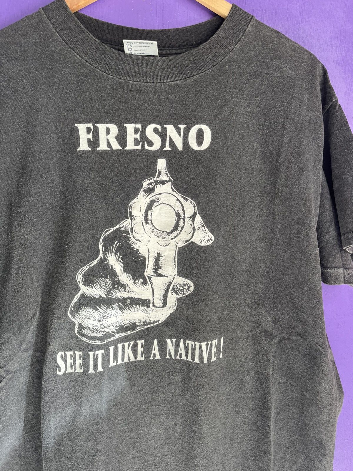 Vintage Vintage 90s Fresno see it like a native! T-shirt Size US XL / EU 56 / 4 - 3 Thumbnail