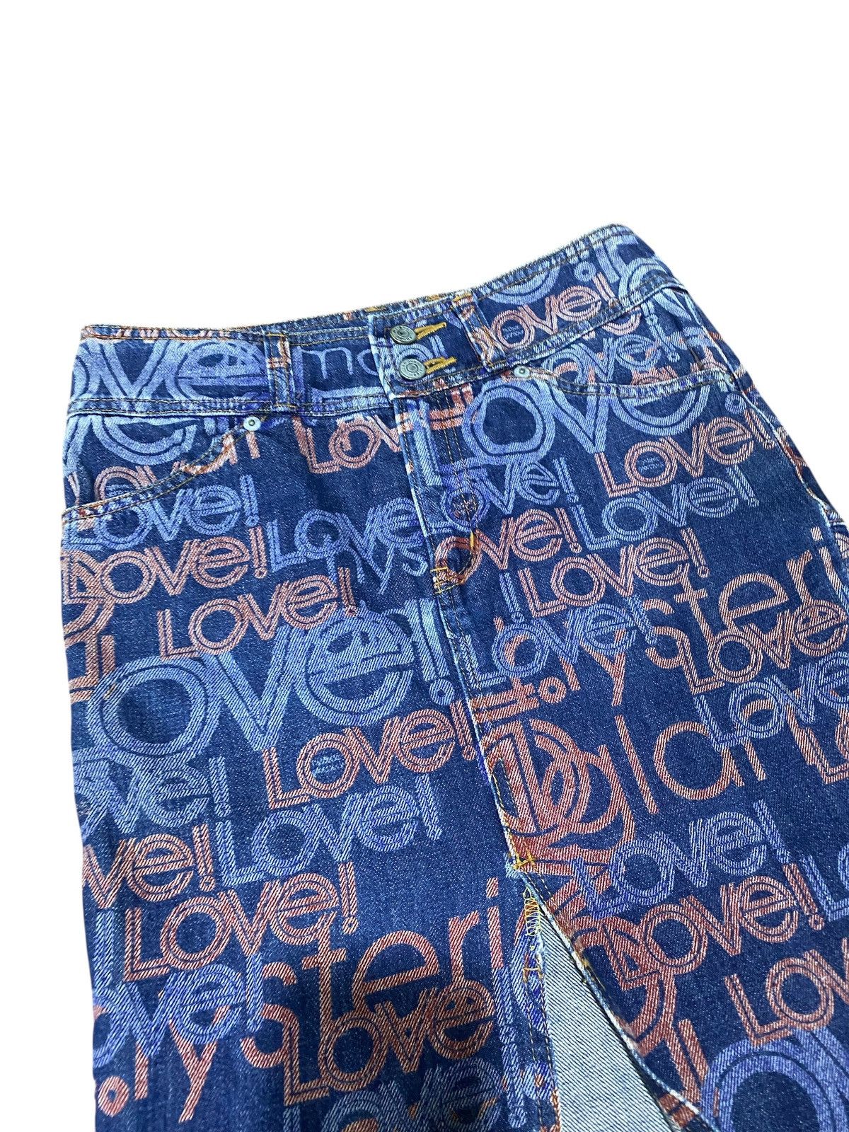 Hysteric Glamour Vintage Hysteric Glamour Fullprint Denim Maxi Skirt Size 30" / US 8 / IT 44 - 1 Thumbnail