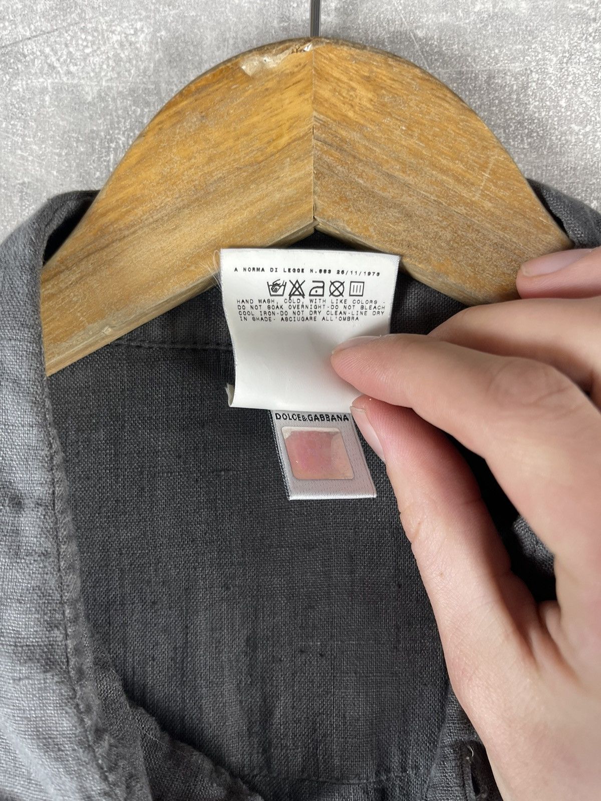Dolce & Gabbana Dolce & Gabbana D&G Archives 00s Linen Shirt Gray Military Size US S / EU 44-46 / 1 - 13 Thumbnail