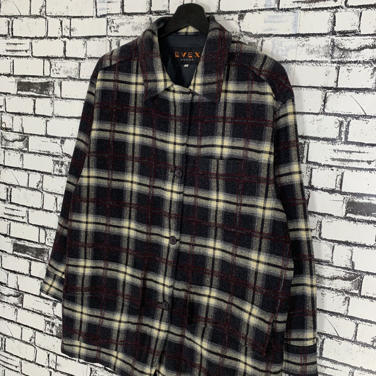 Designer × Vintage Vintage Evex by Krizia Tartan Wool Jacket Size S / US 4 / IT 40 - 3 Thumbnail
