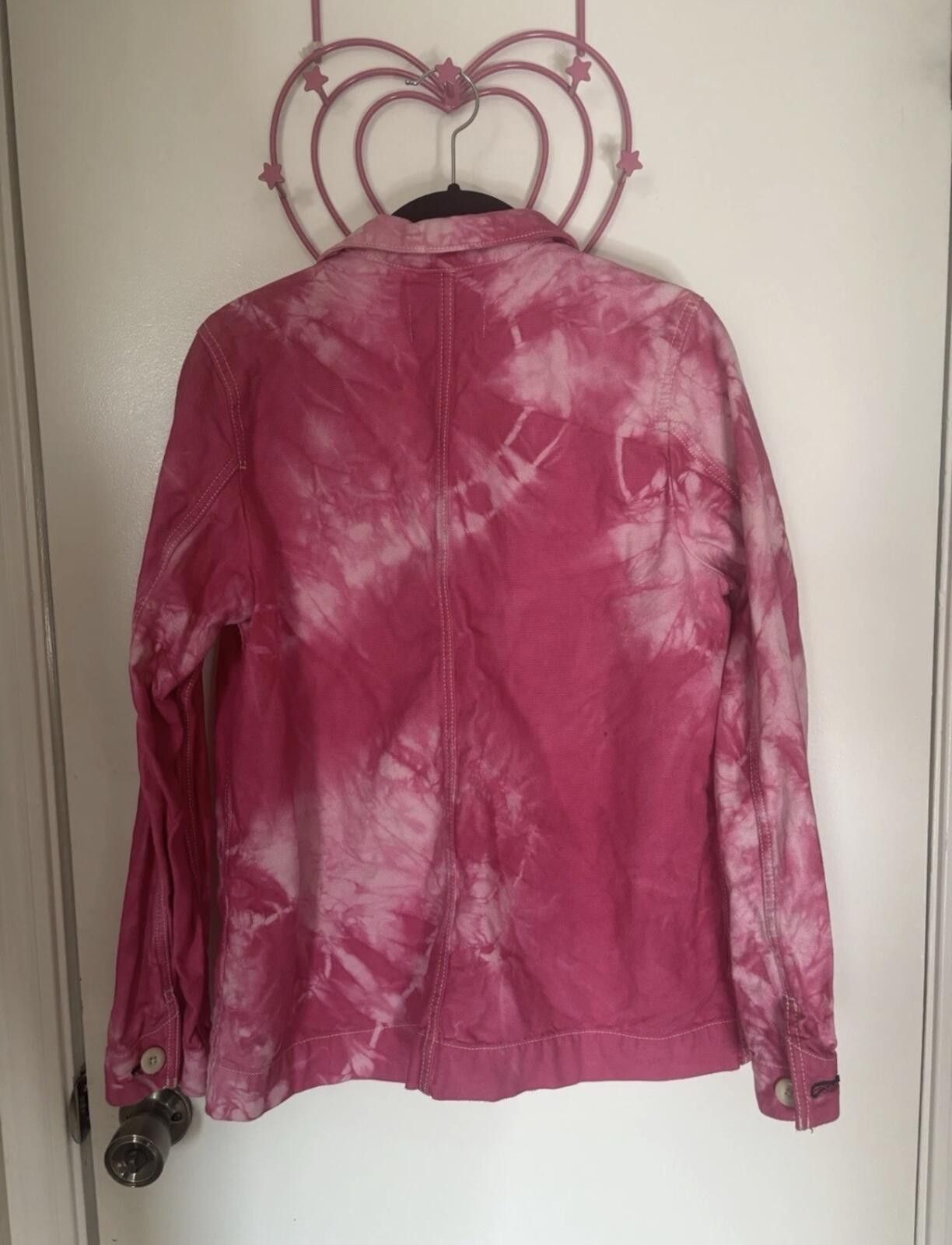 Everlane EVERLANE Denim Tie-Dye Pink Jacket Size M / US 6-8 / IT 42-44 - 6 Thumbnail
