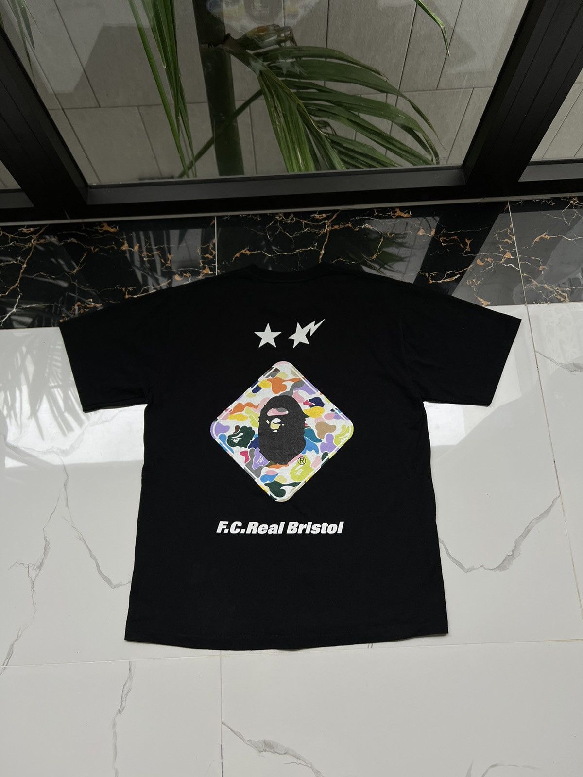 Bape × F.C. Real Bristol A BATHING APE FC BRISTOL BAPE TEE RARE