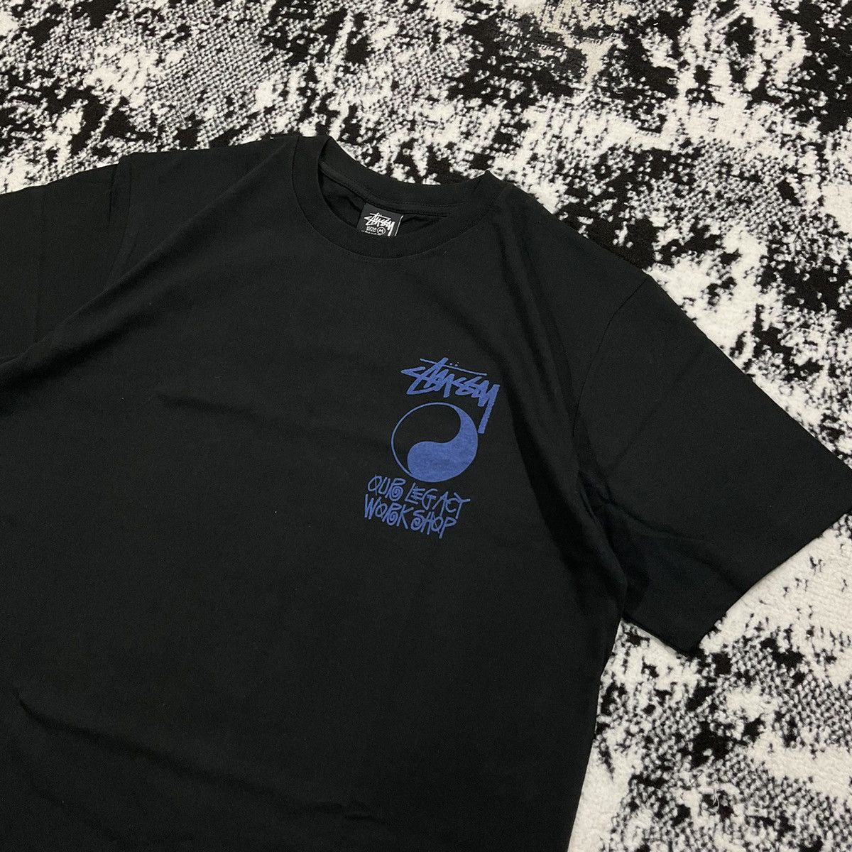 Stussy STUSSY OL FRAME PIGMENT DYED TEE IN BLACK - L Size US L / EU 52-54 / 3 - 4 Thumbnail