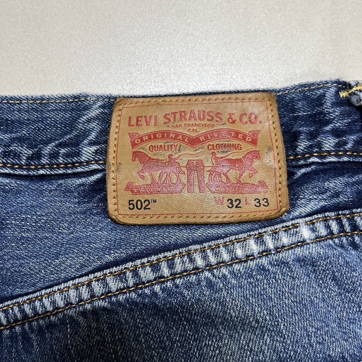 Jean × Levi's × Levi's Vintage Clothing Vintage Levis 502 Distressed Jeans Size US 31 - 19 Thumbnail