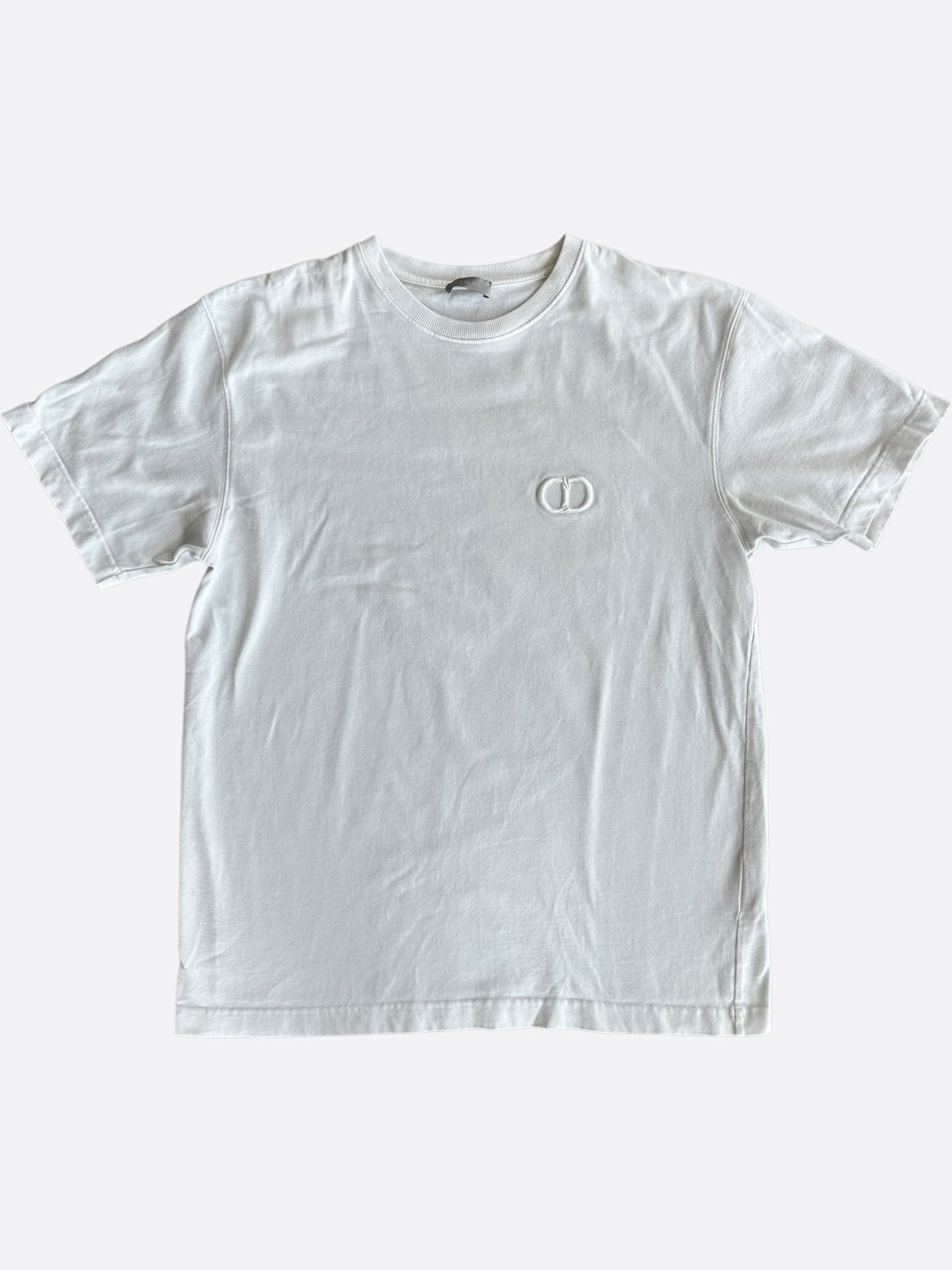 Dior Dior White CD Icon Embroidered T-Shirt Size US L / EU 52-54 / 3 - 1 Thumbnail