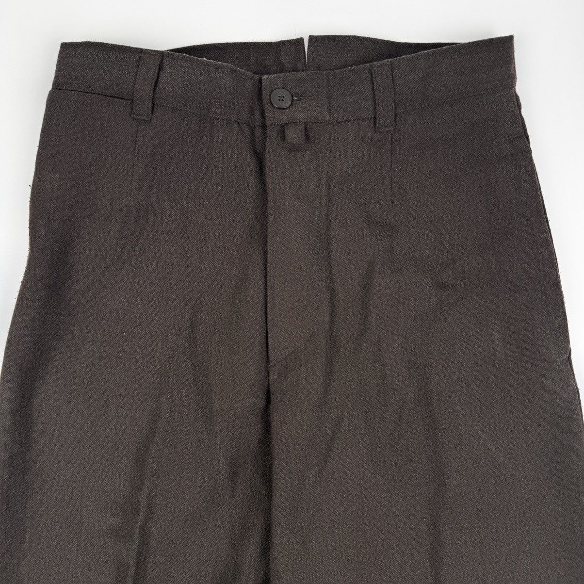 Dries Van Noten Dries Van Noten 2000’s Brown Wide Leg Work Pants Size US 30 / EU 46 - 2 Thumbnail