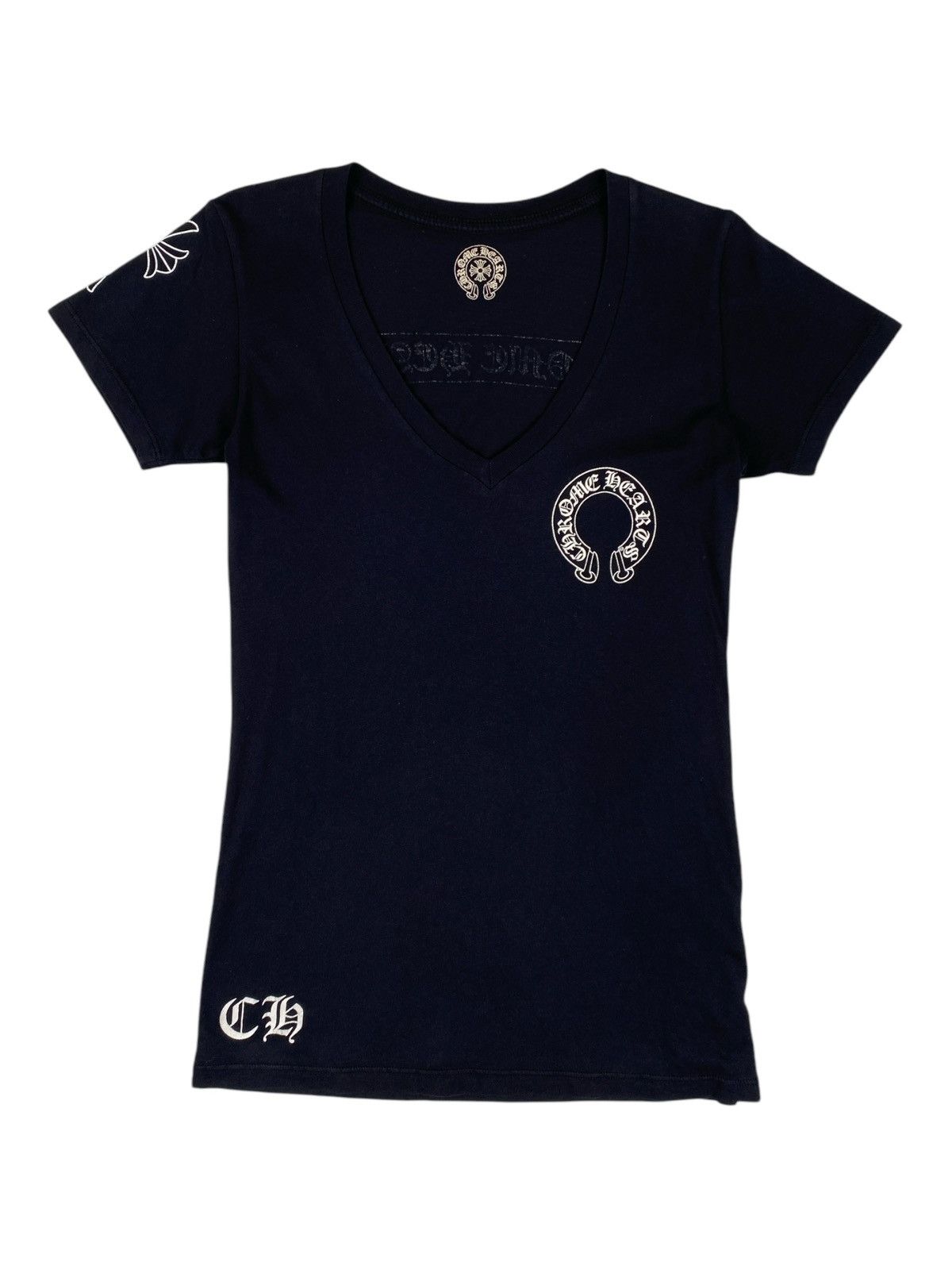 Chrome Hearts Womens V-neck Horseshoe T-shirt | Grailed