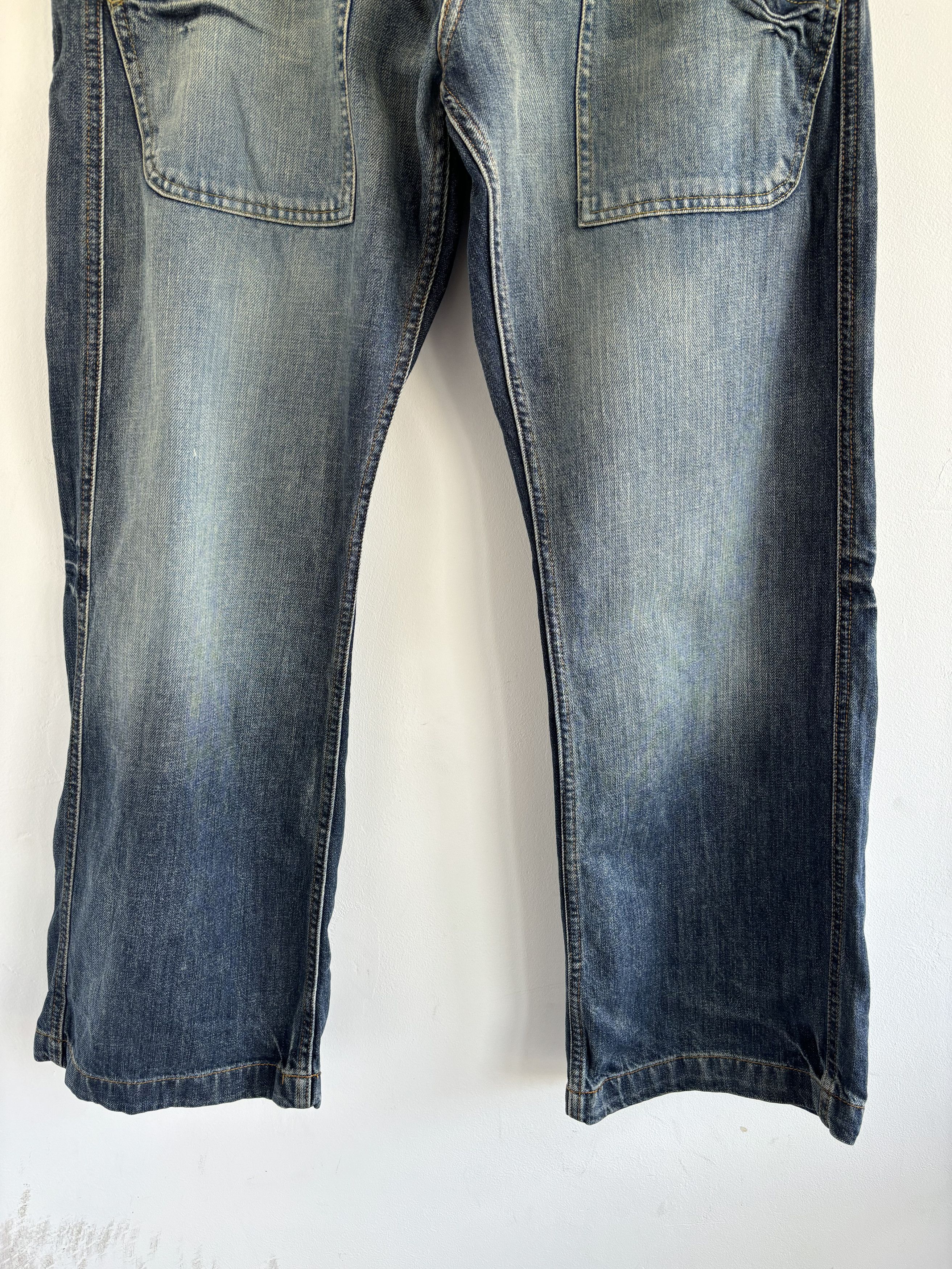 Japanese Brand × Vintage Vintage Y2K Wide Leg Washed Denim Jeans Size US 38 / EU 54 - 6 Thumbnail
