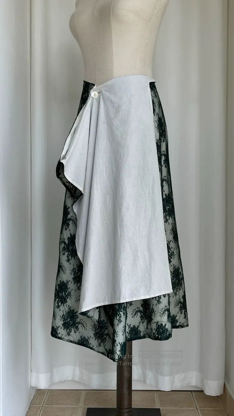 Comme des Garcons Comme Des Garcons size M Lace white fabric skirt Size 23" - 6 Thumbnail