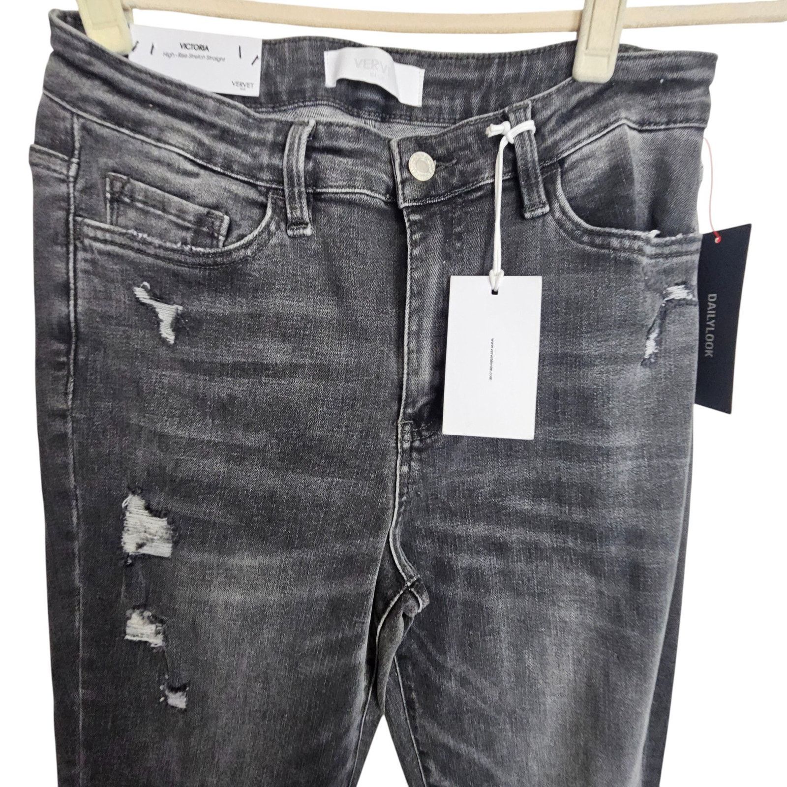 Velvet Vervet Flying Monkey Womens Victoria Straight Leg Jeans Size 30" / US 8 / IT 44 - 3 Thumbnail
