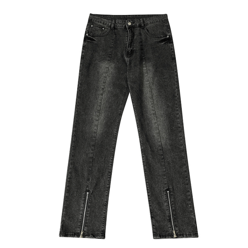 Jean Black Stacked Denim Jeans Size US 32 / EU 48 - 3 Thumbnail