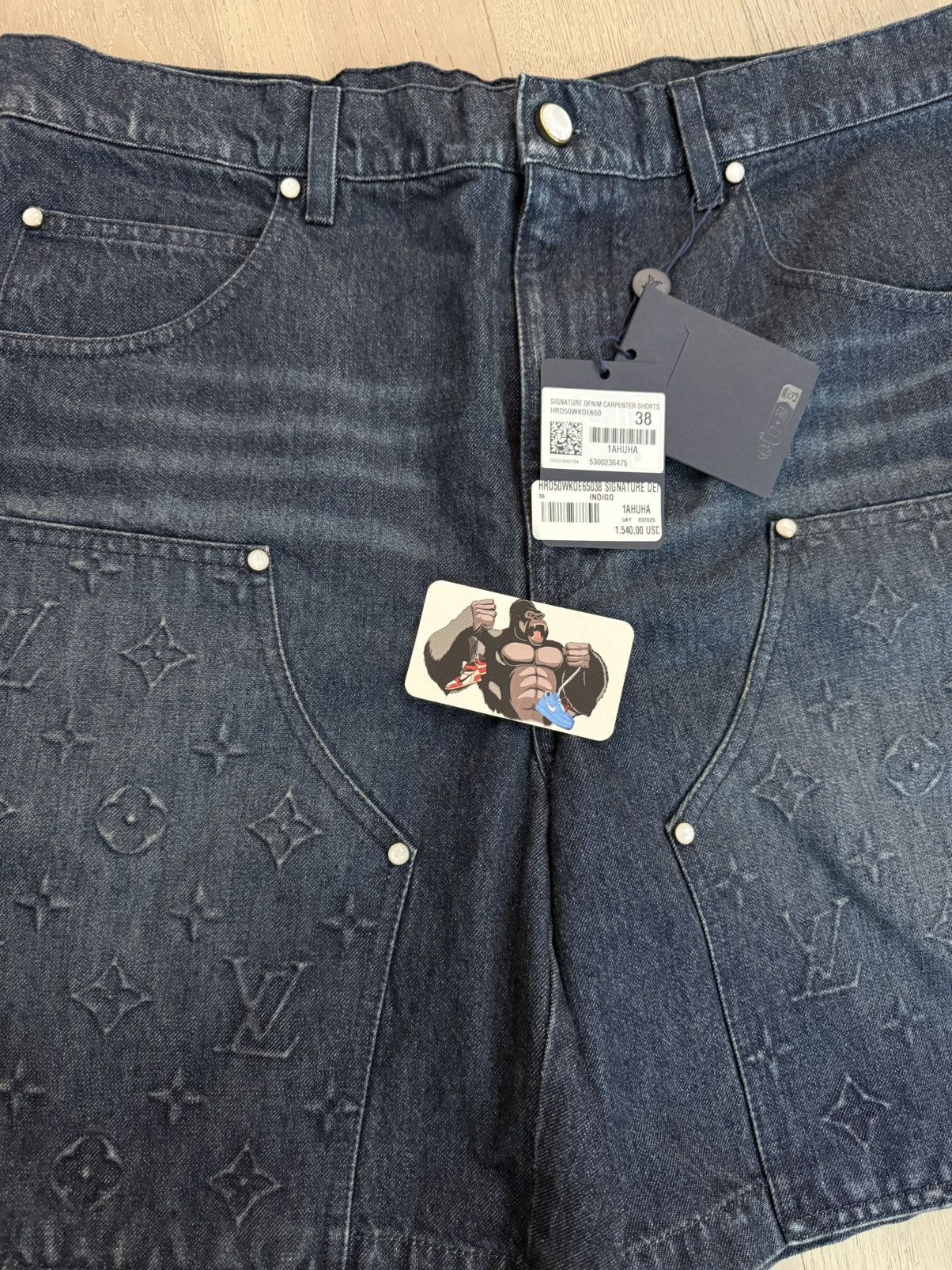 Louis Vuitton Louis Vuitton Denim Carpenter Shorts Washed Blue Size US 38 / EU 54 - 4 Thumbnail