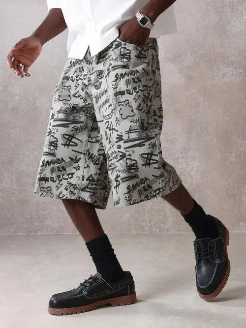 Japanese Brand × Vintage GRAFFITI vintage Y2K denim jorts skate Size US 32 / EU 48 - 1 Thumbnail