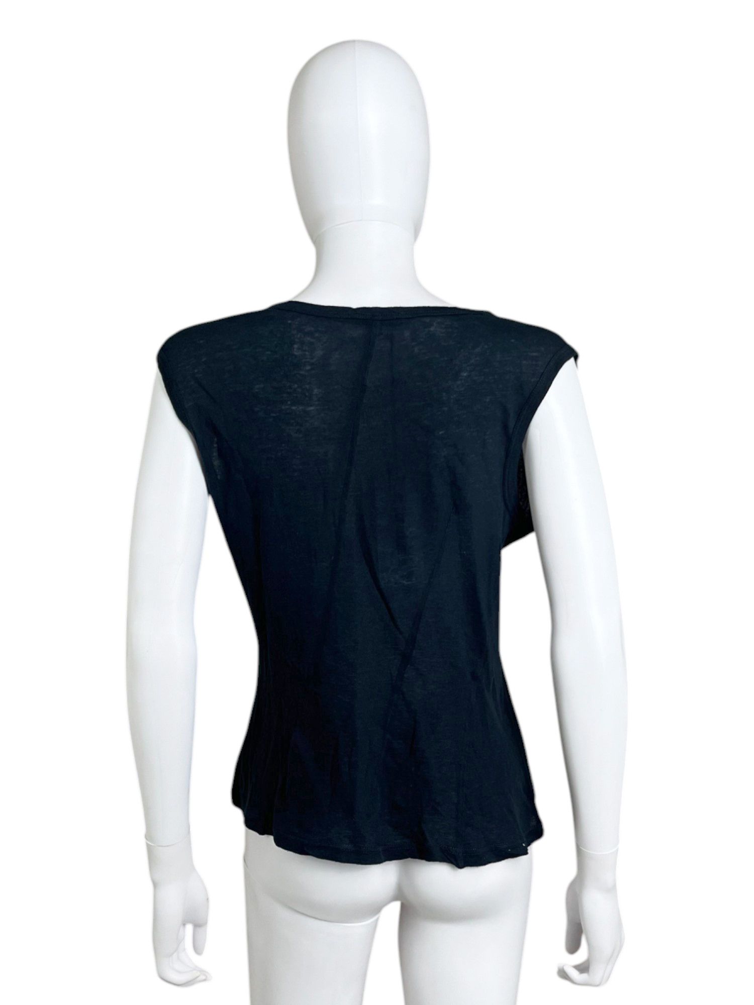 Ann Demeulemeester S/S 2004 Black "TIL ROSES" Tank Top Size M / US 6-8 / IT 42-44 - 4 Thumbnail