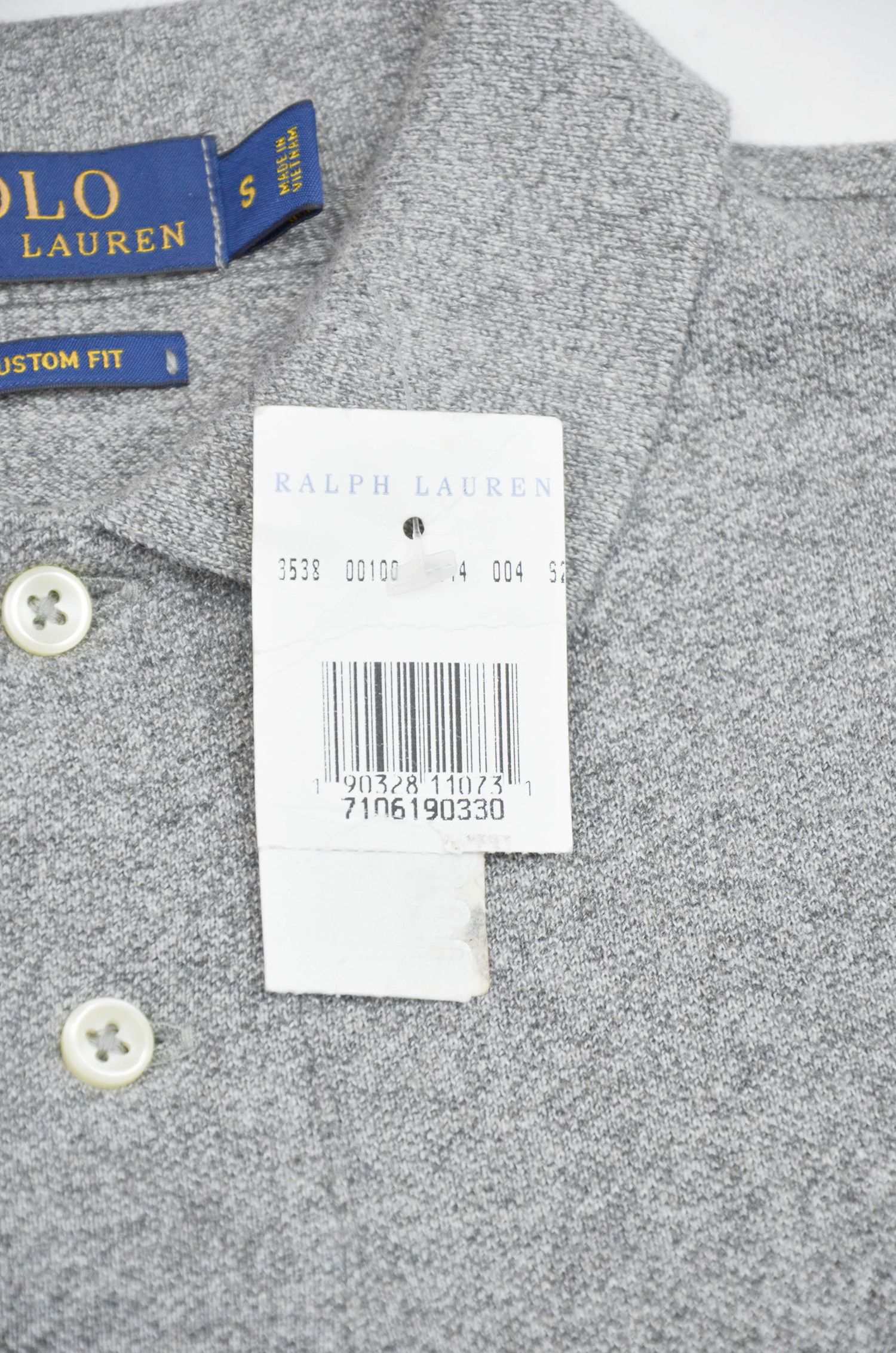 Polo Ralph Lauren NWT Polo Ralph Lauren Custom Fit Grey Long Sleeve Polo S Size US S / EU 44-46 / 1 - 9 Thumbnail