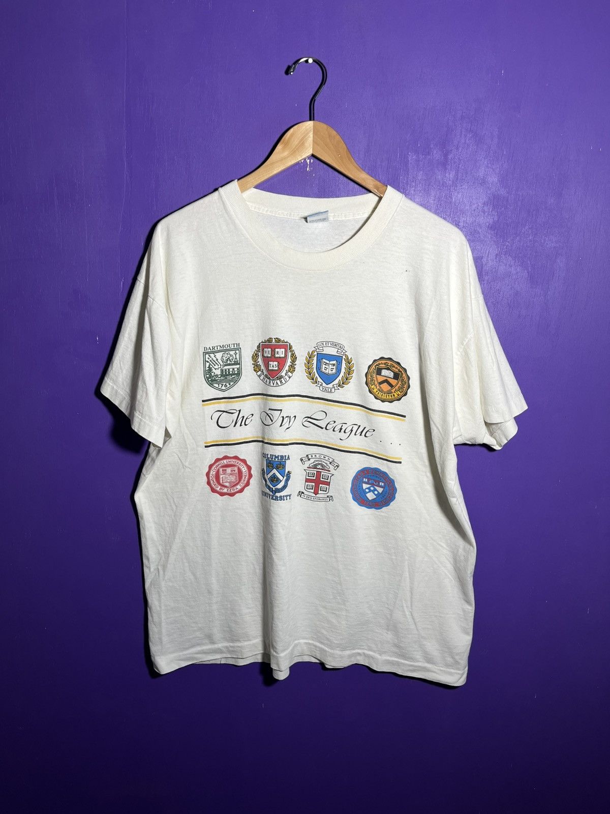 Vintage Vintage 1989 Georgetown ivy leagues beef t-shirt Size US XL / EU 56 / 4 - 1 Thumbnail